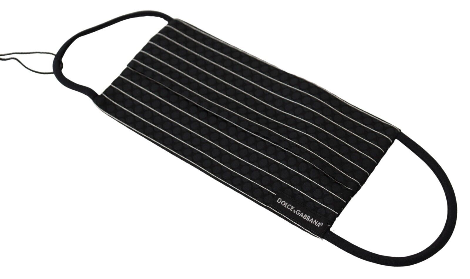 Black White Stripes Elastic Ear Strap One Size Face Mask - ventzia