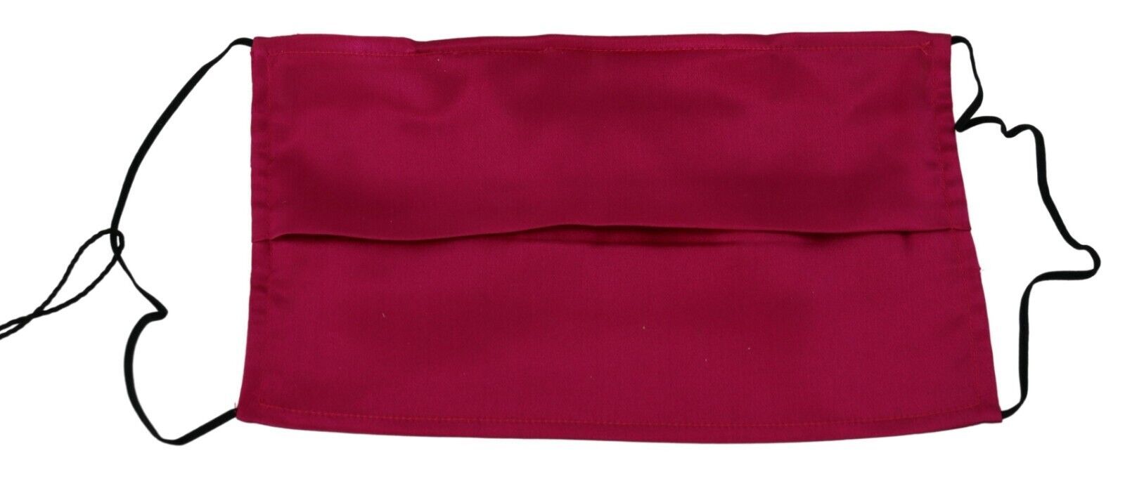 Maroon Silk Pleated Elastic Ear Strap One Size Face Mask - ventzia