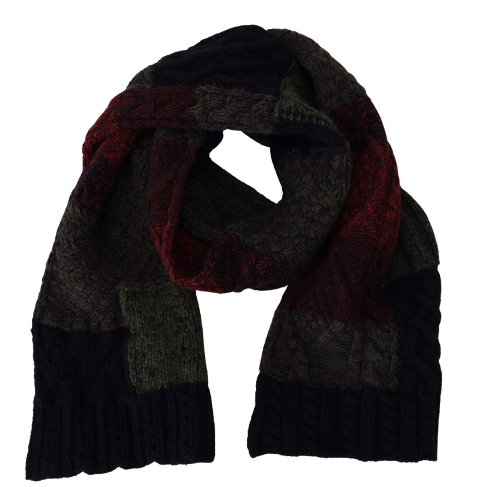 Multicolor Knitted Men Neck Wrap Shawl Scarf - ventzia