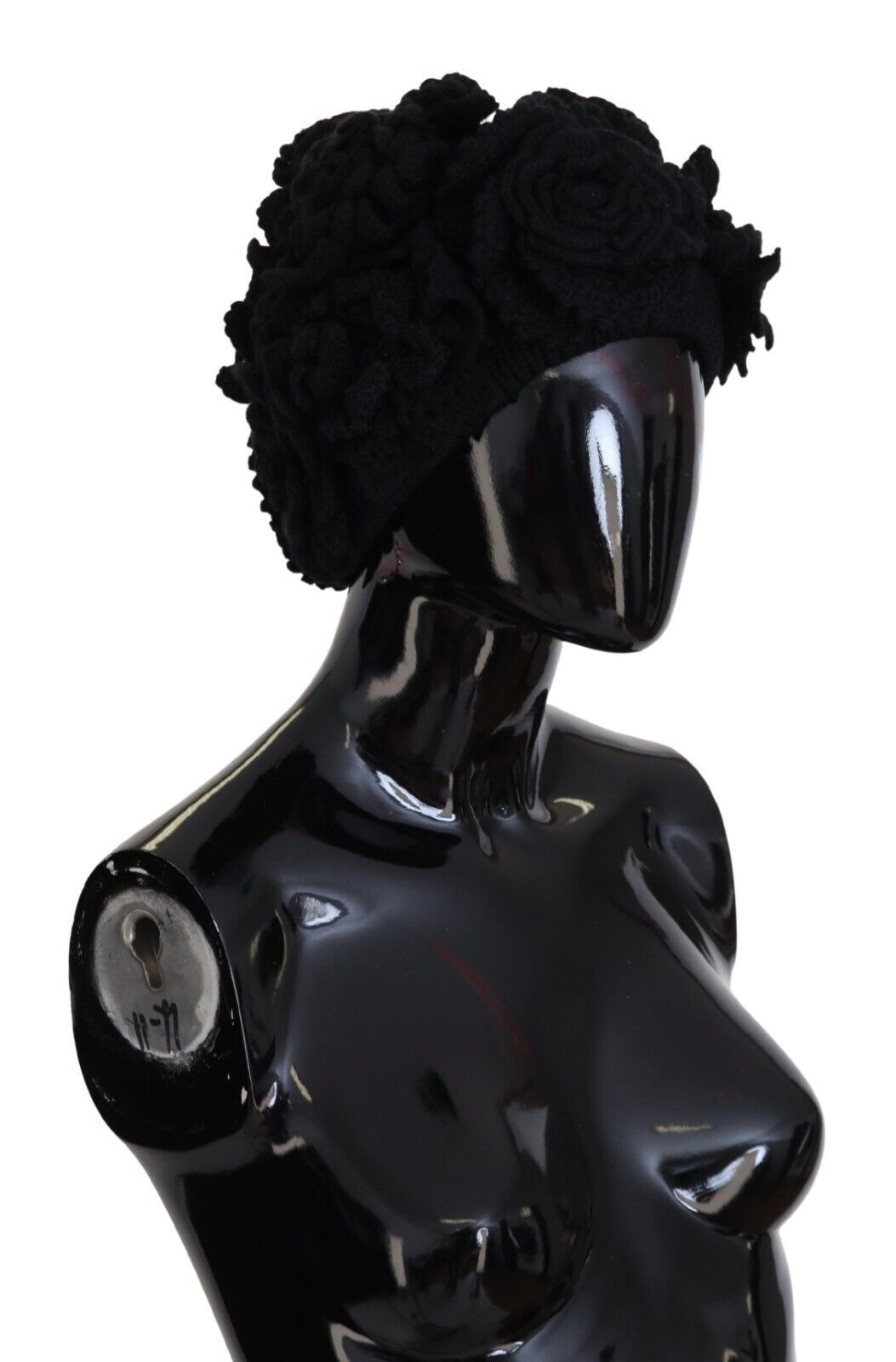 Black Wool Knit Winter Beanie Hat - ventzia