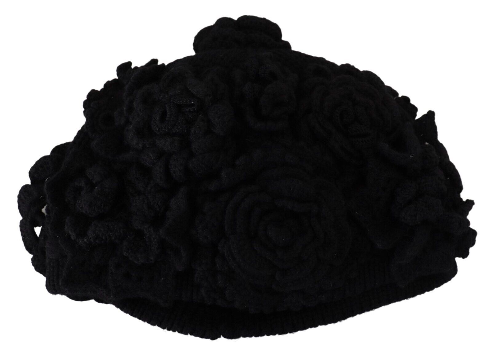 Black Wool Knit Winter Beanie Hat - ventzia