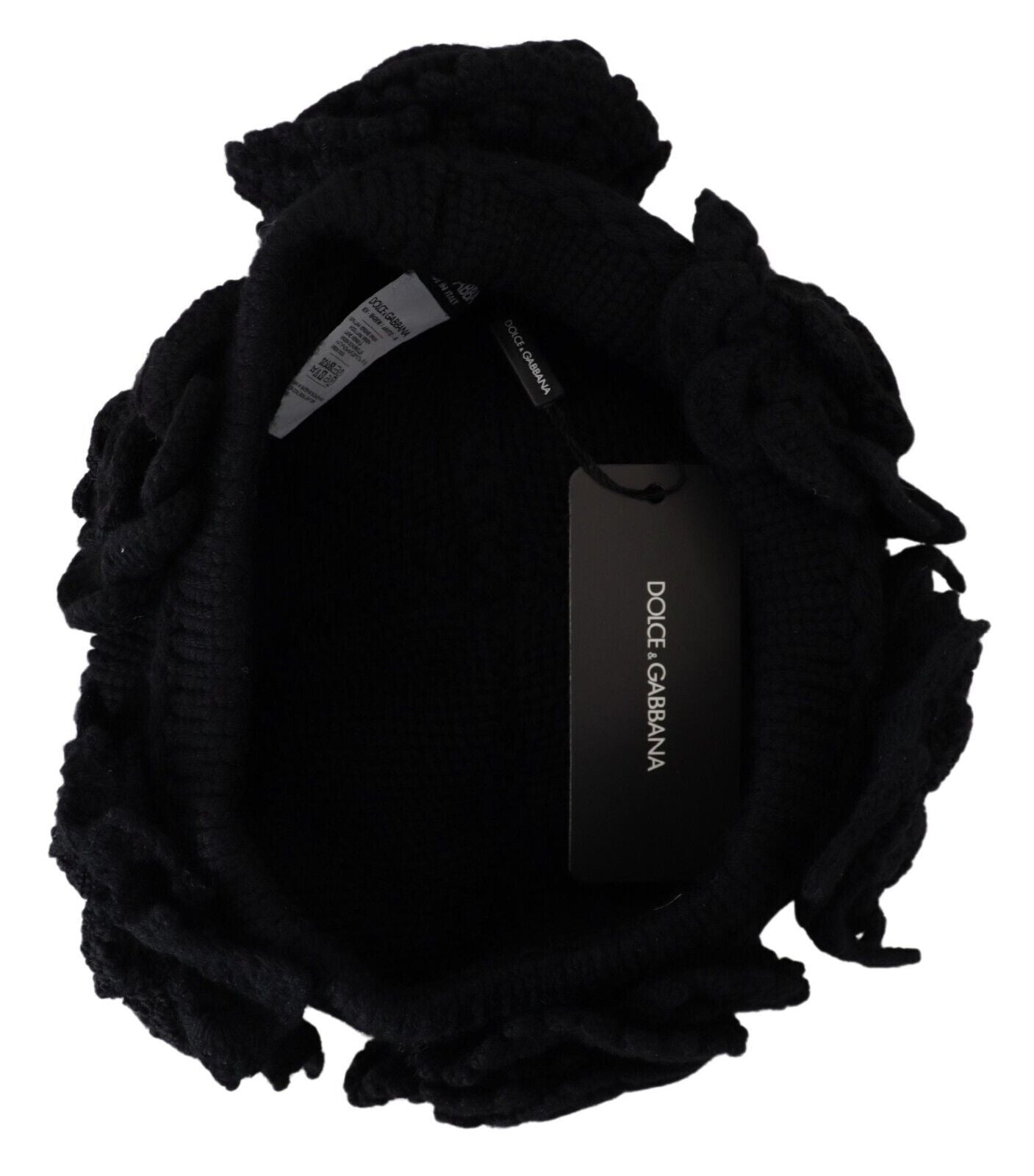 Black Wool Knit Winter Beanie Hat - ventzia