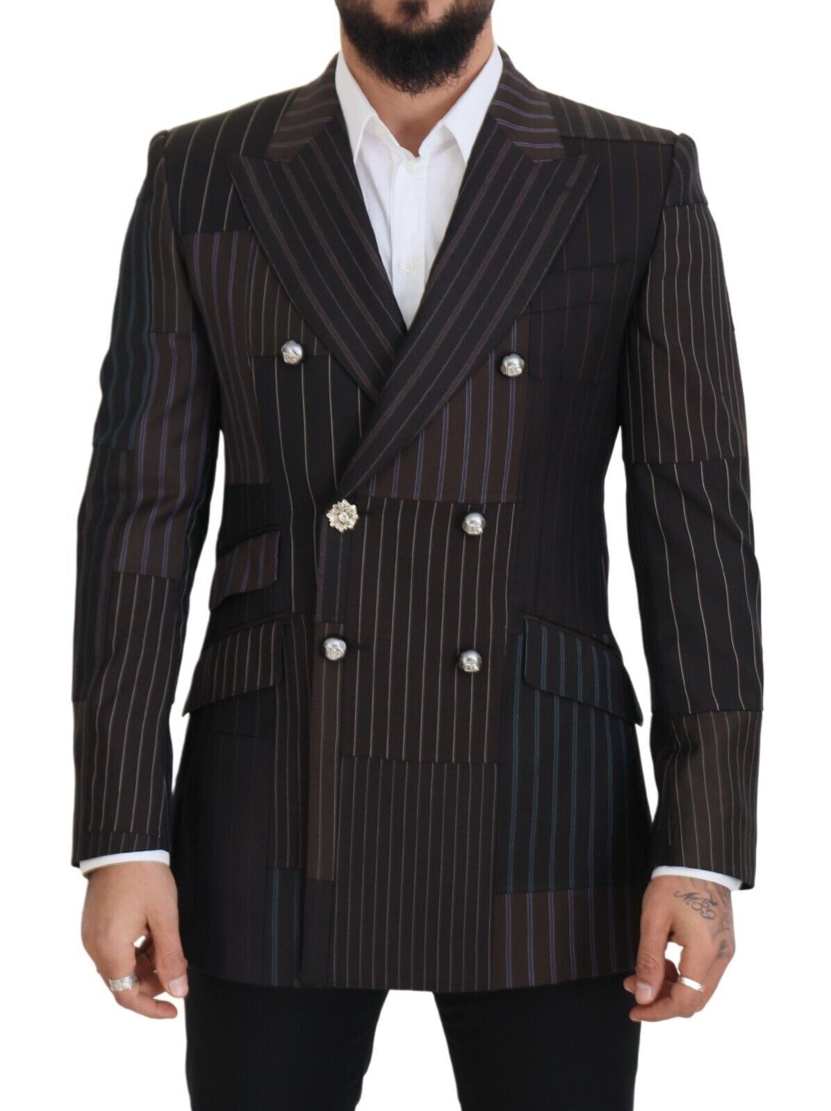 Multicolor Patchwork Stripes SICILIA Blazer - ventzia