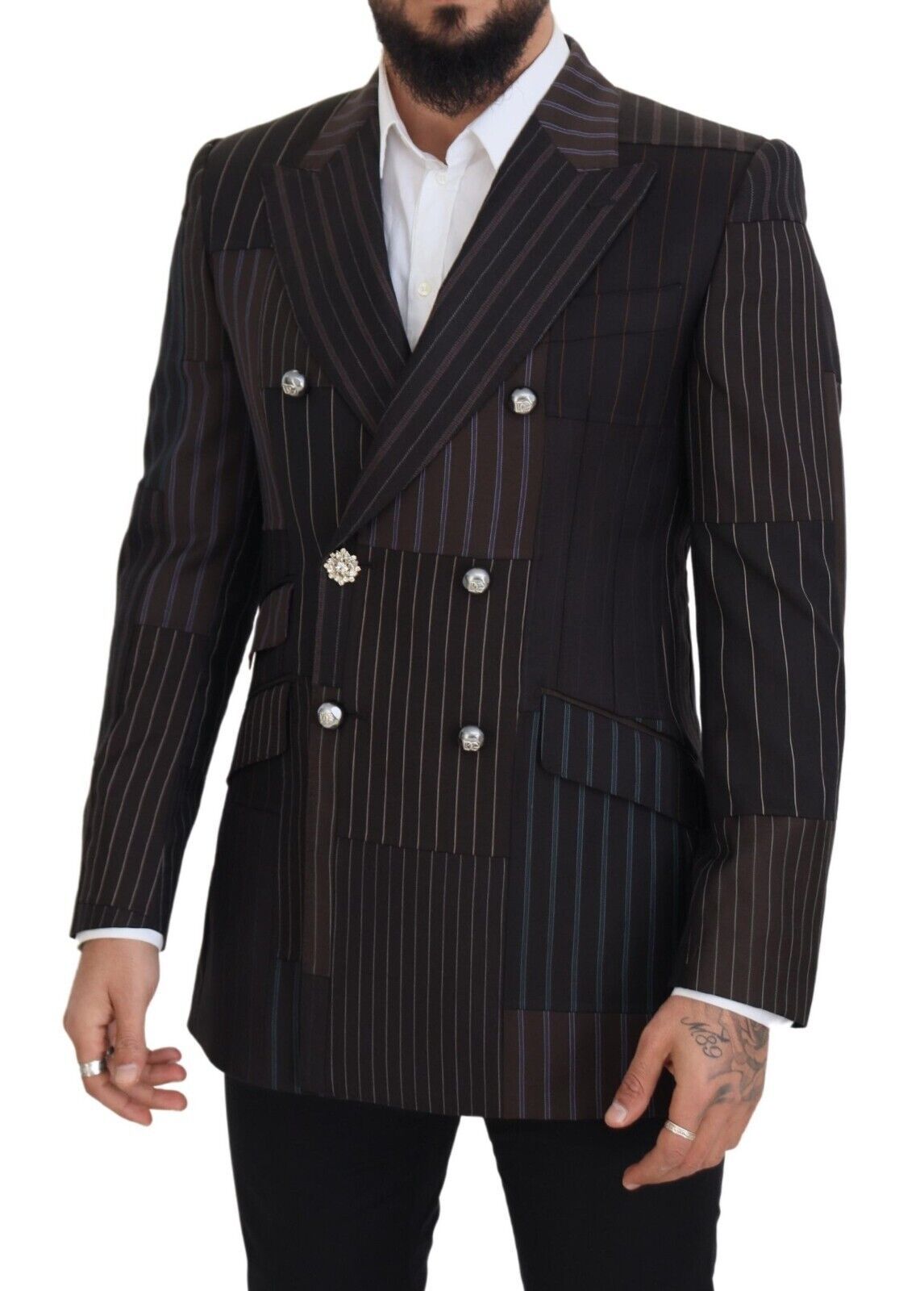 Multicolor Patchwork Stripes SICILIA Blazer - ventzia