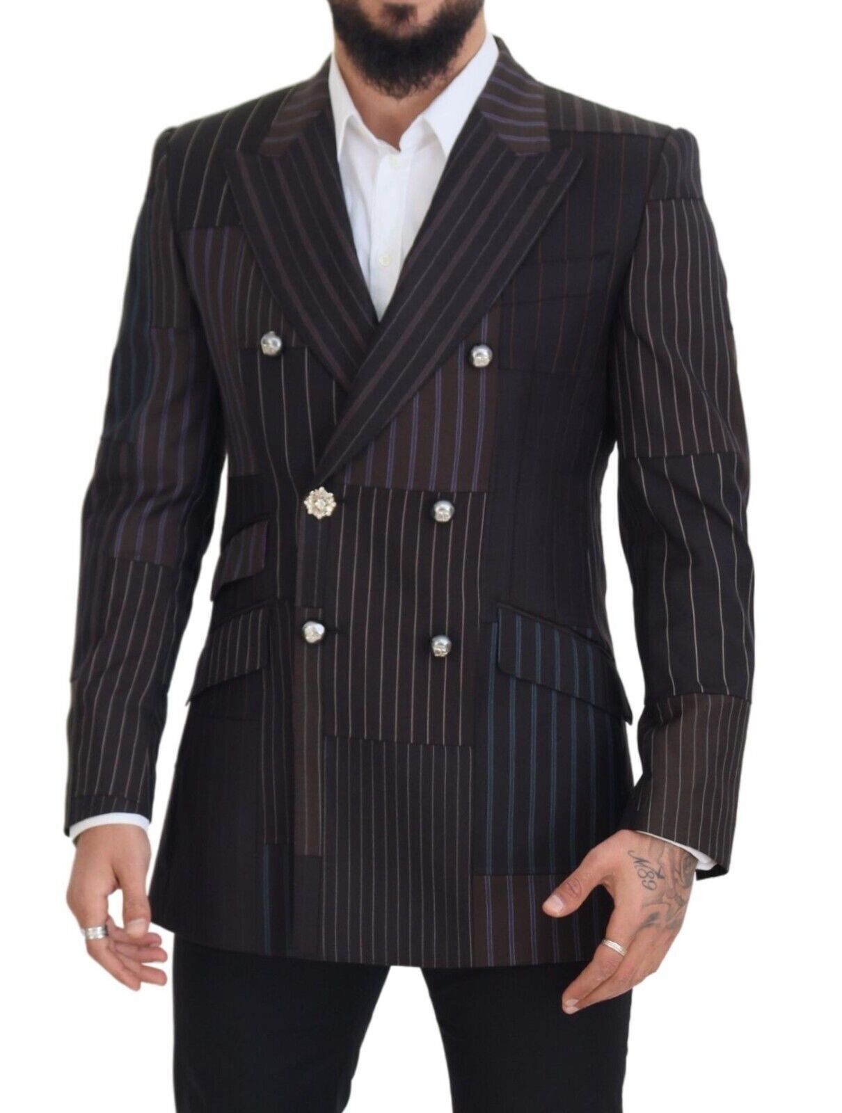 Multicolor Patchwork Stripes SICILIA Blazer - ventzia