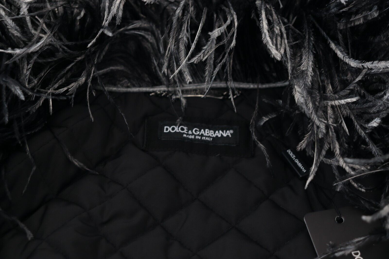 Black White Fur Shearling Full Zip Jacket - ventzia