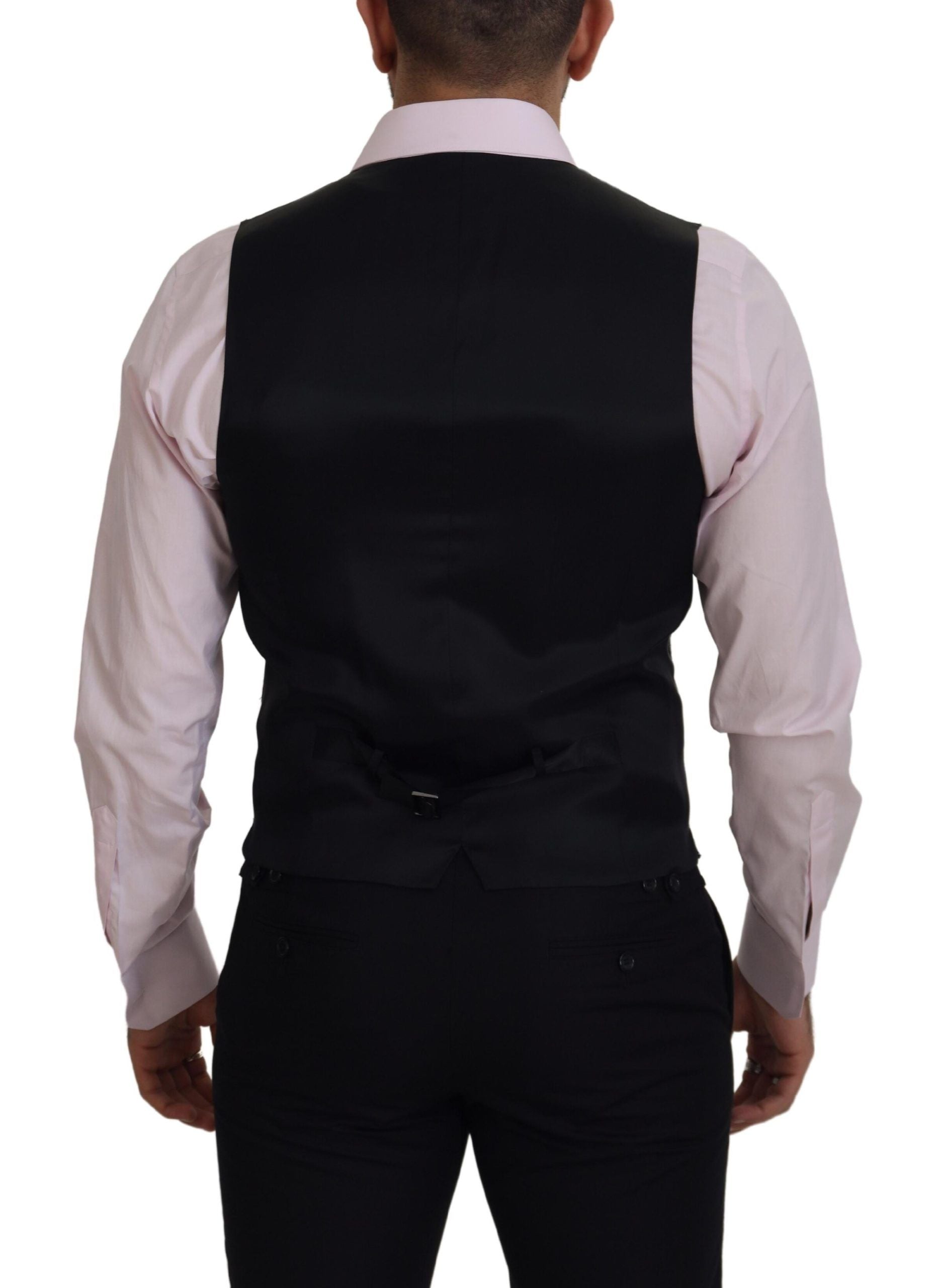 Multicolor Polyester Waistcoat Dress Formal Vest - ventzia