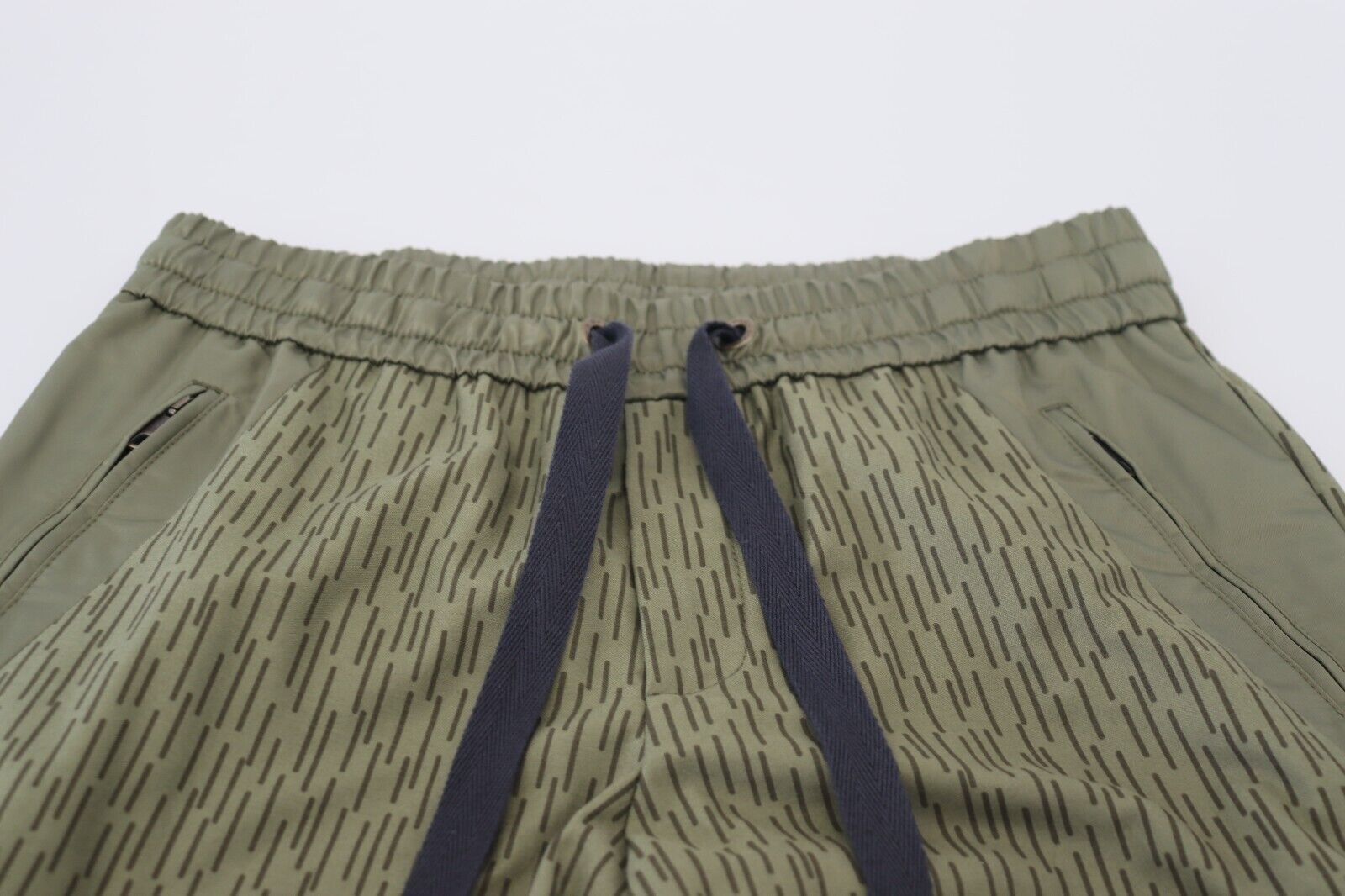 Green Striped Cargo Zipper Leg Men Trouser Pants - ventzia