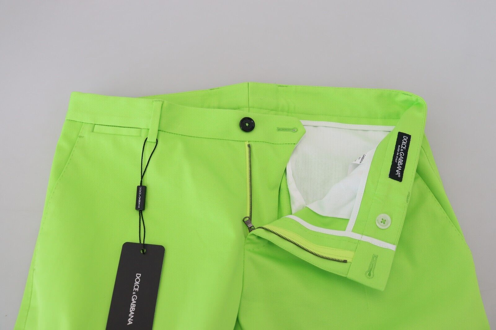 Light Green Cotton Skinny Men Trousers Pants - ventzia