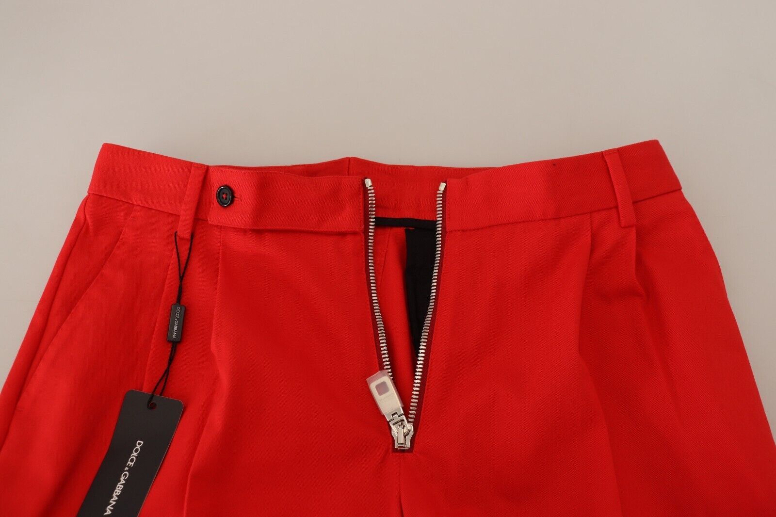 Red Straight Fit Men Trousers Cotton Pants - ventzia