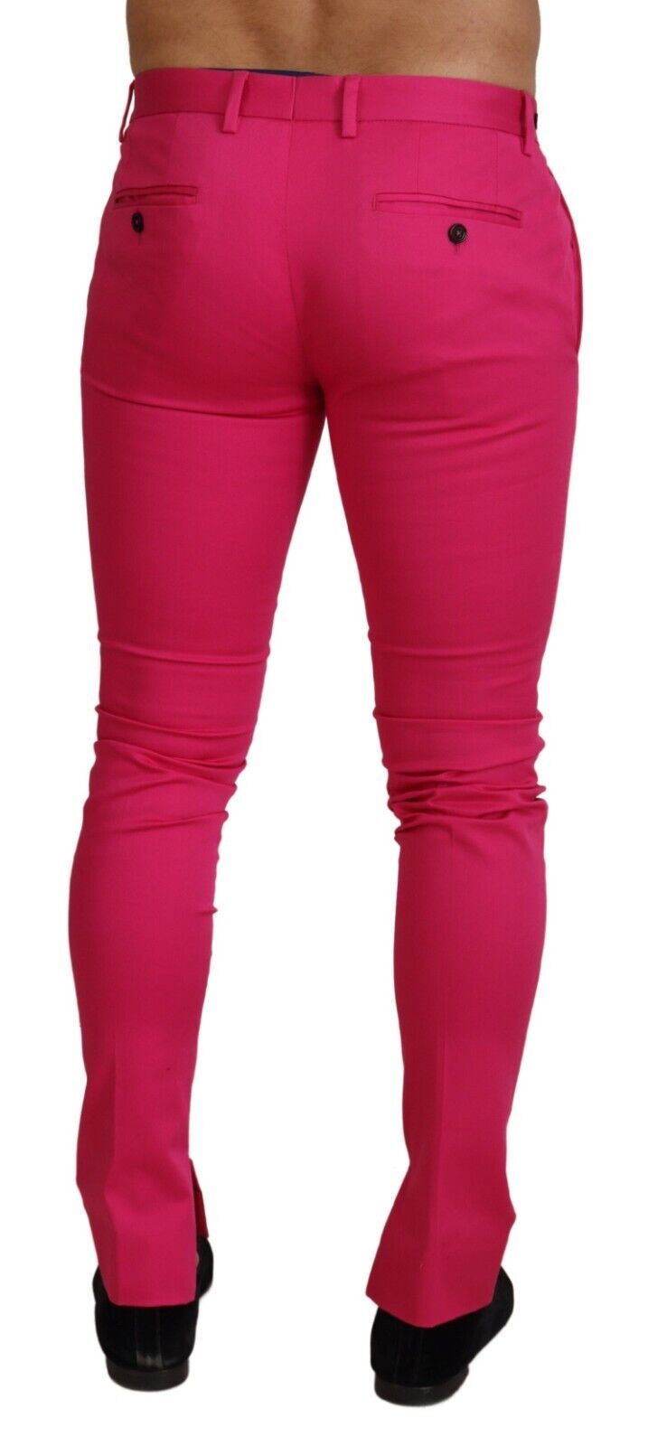 Pink Zipper Buckle Waist Trousers Pants - ventzia