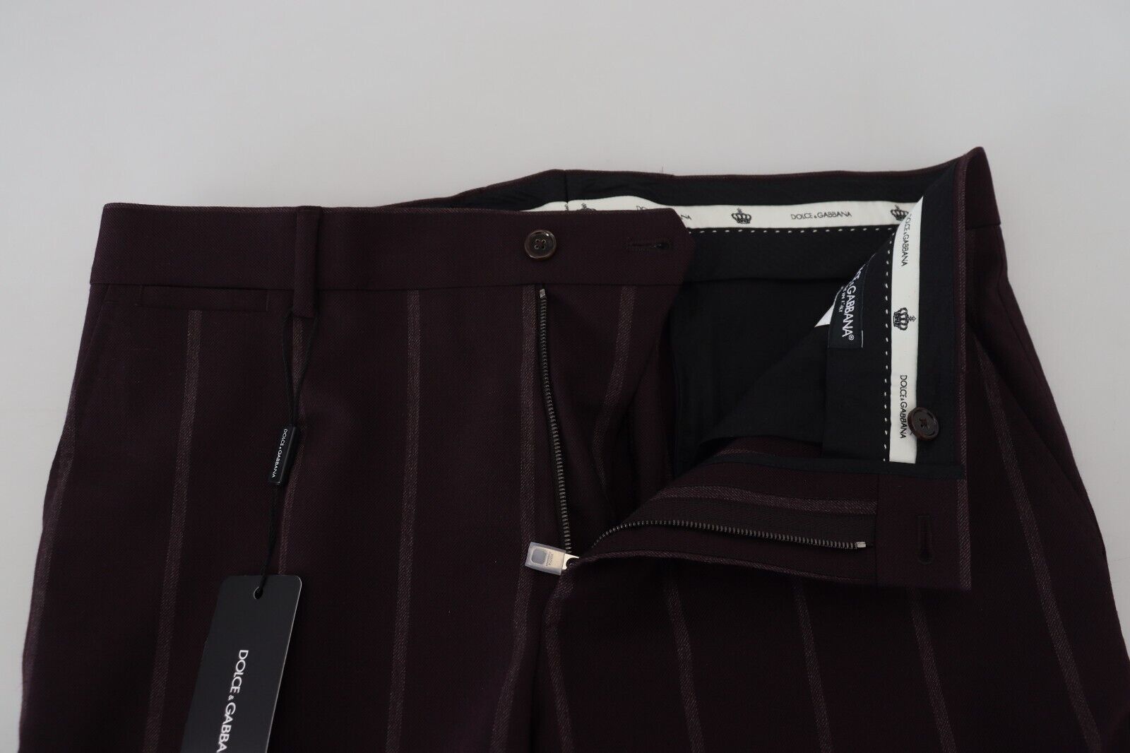 Brown Striped Men Trousers Cotton Pants - ventzia