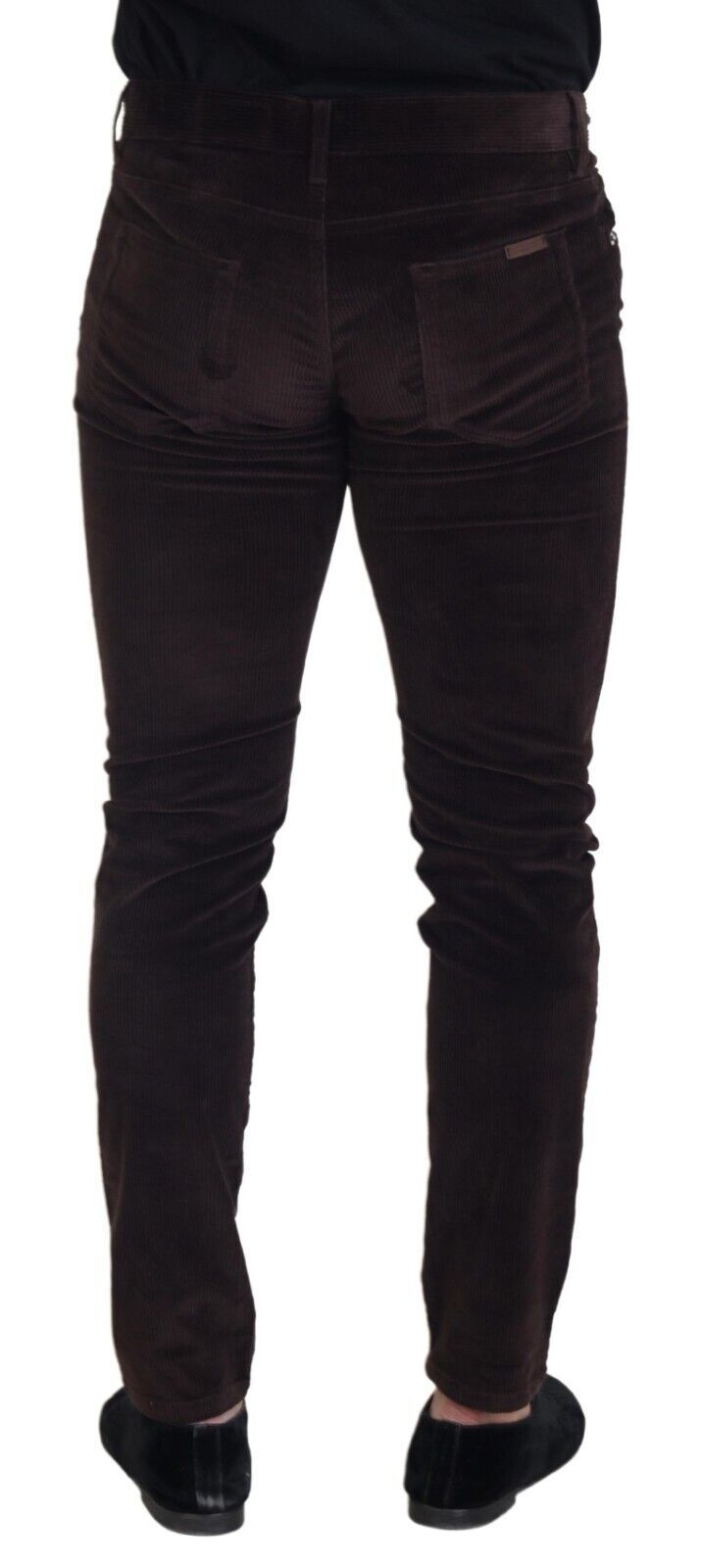 Brown Corduroy Men Casual Trouser Pants - ventzia