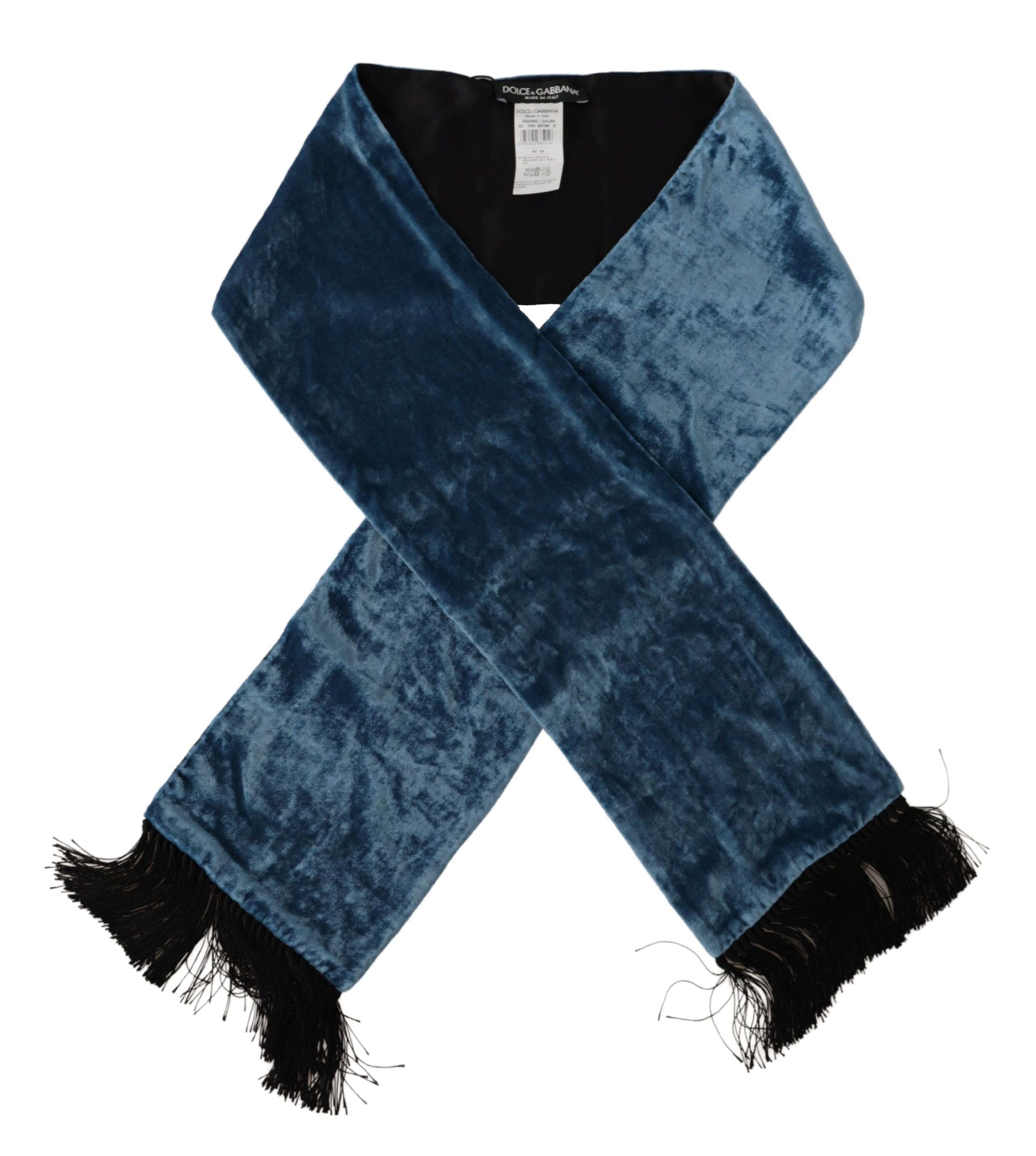 Blue Velvet Solid Neck Warmer Men's Shawl Scarf - ventzia