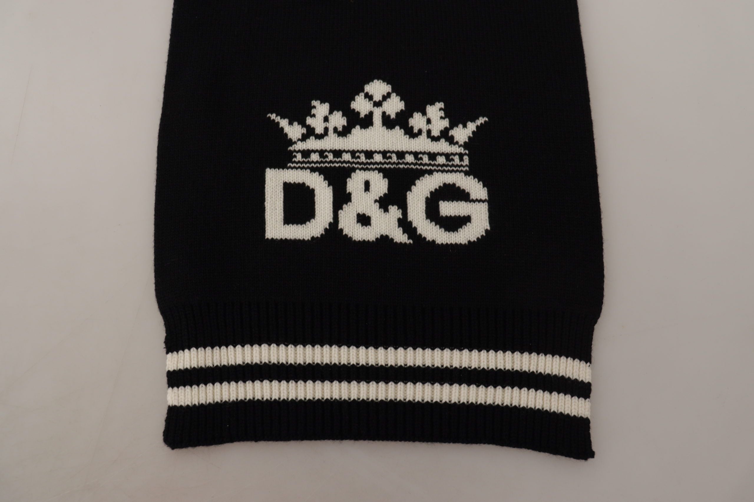 Black White Cotton DG Printed Cashmere Shawl Scarf - ventzia