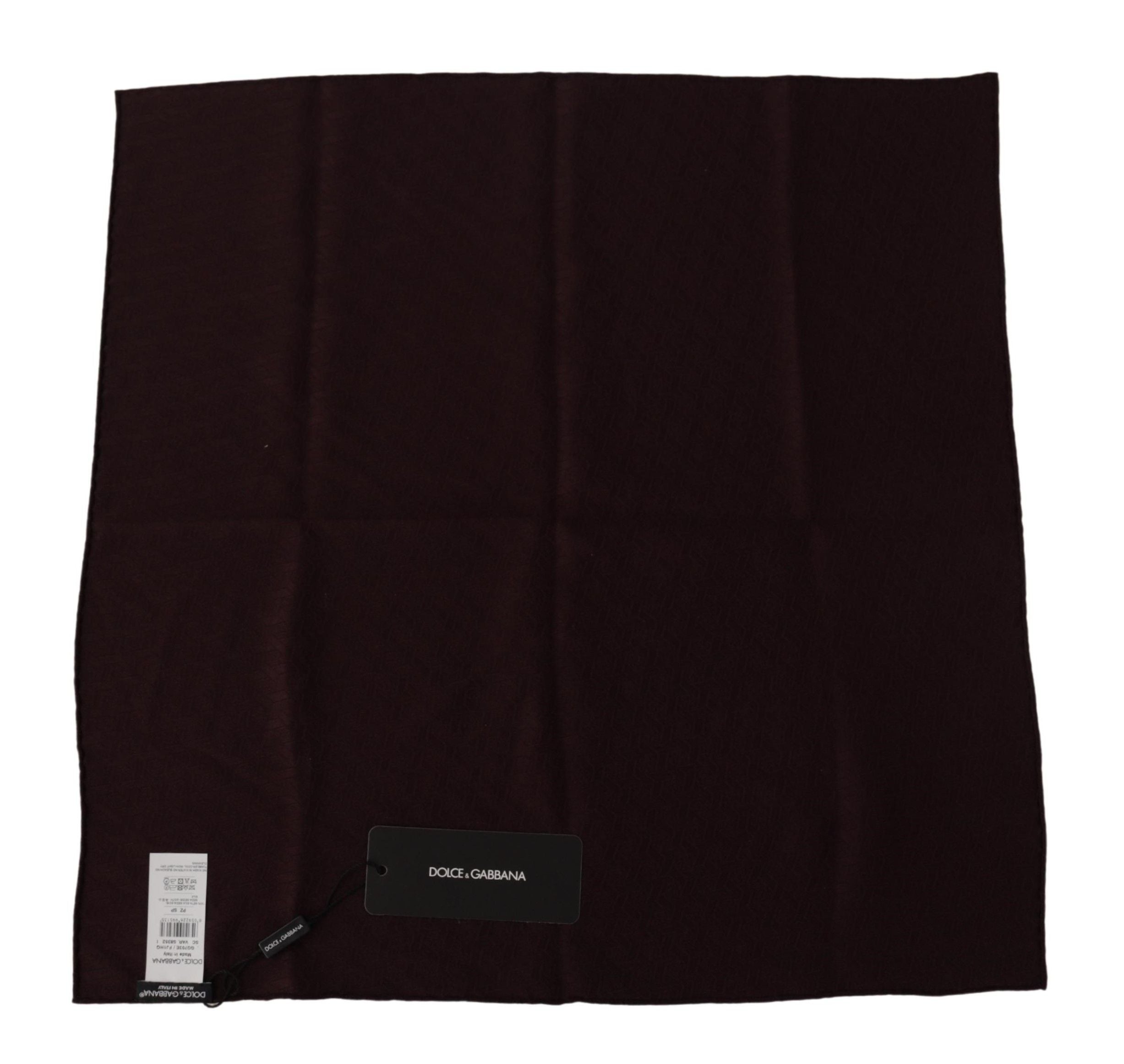 Brown Silk Blend Square Wrap Handkerchief Scarf - ventzia