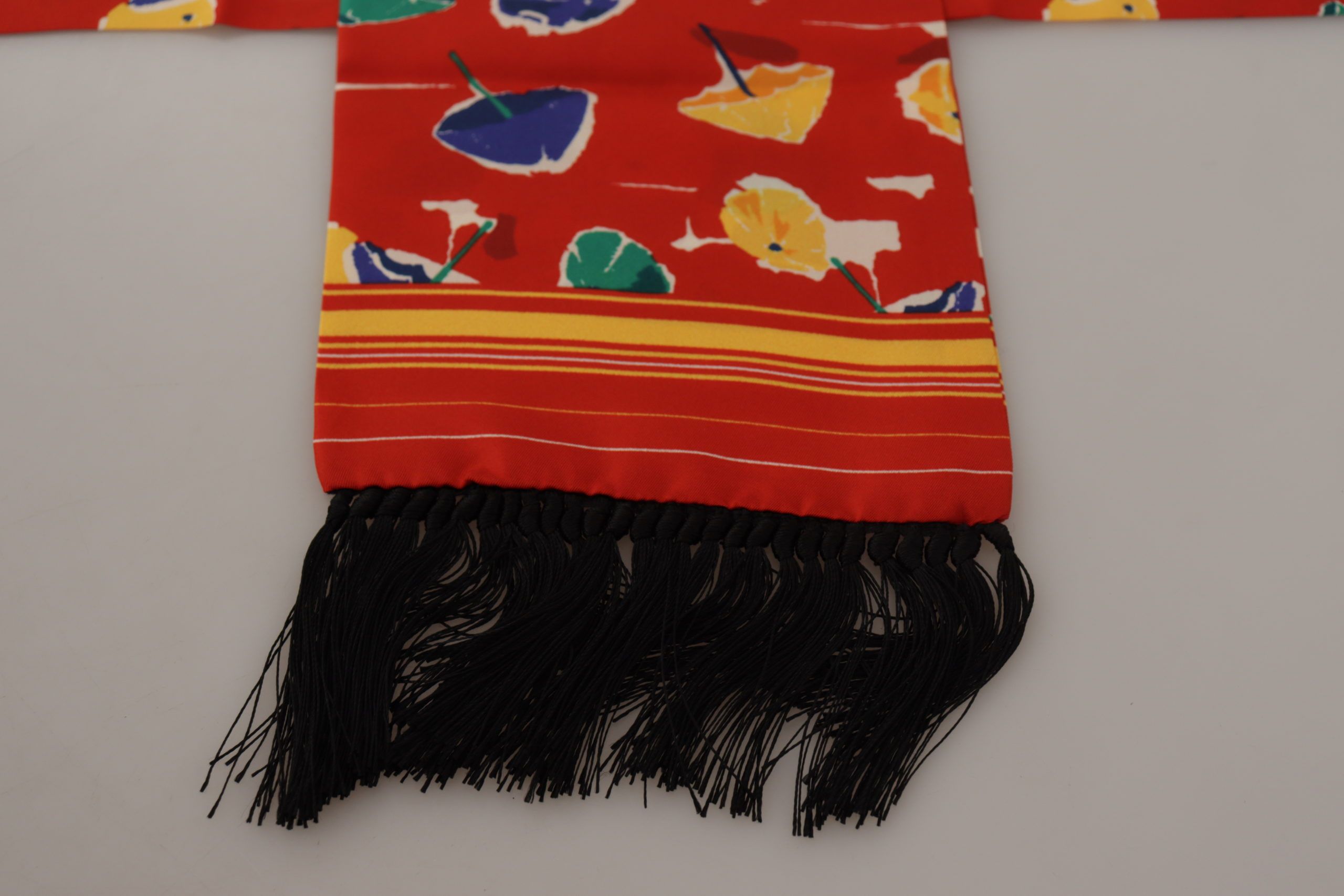 Multicolor DG Umbrellas Print Shawl Fringe Scarf - ventzia