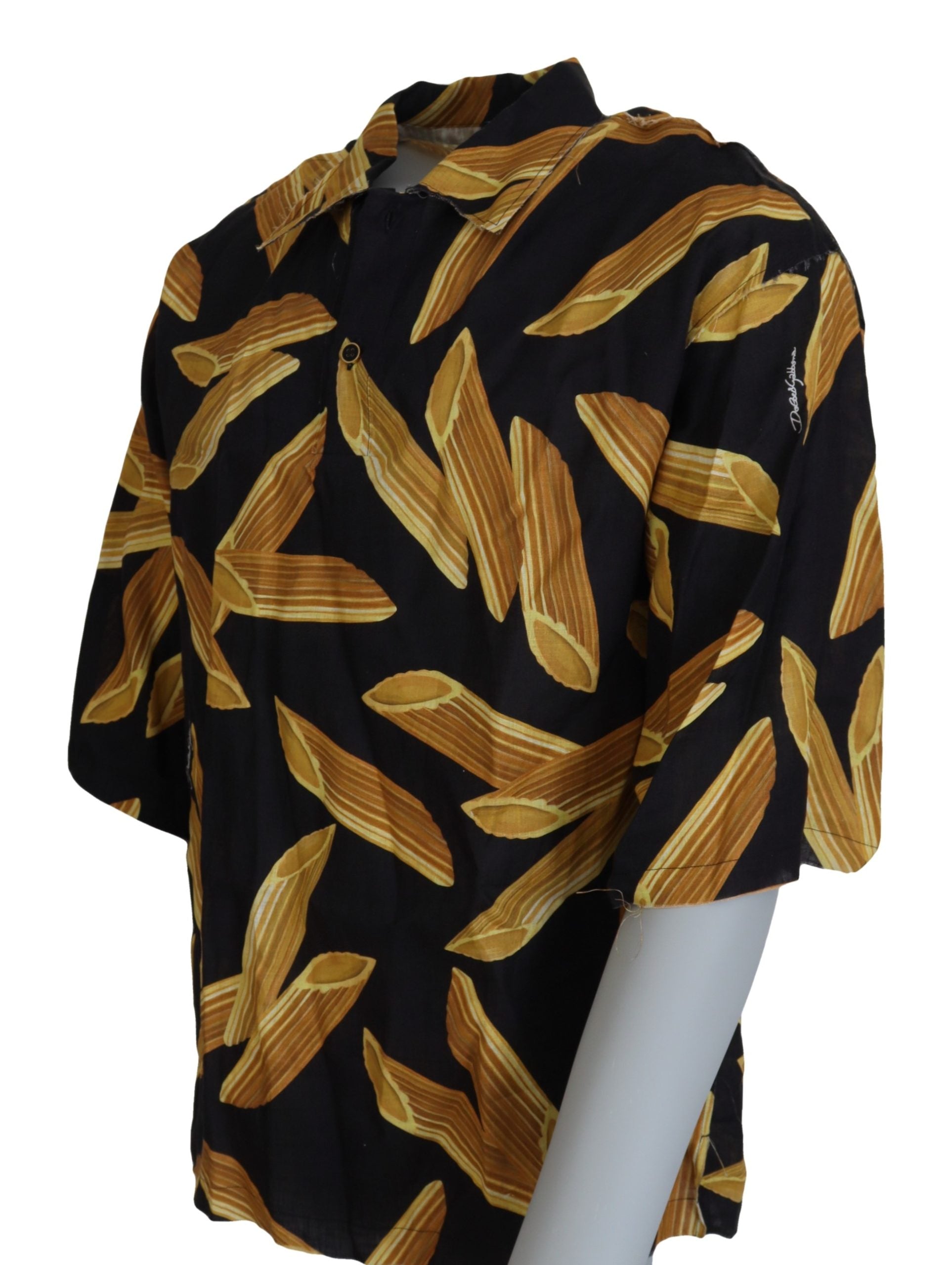 Black Casual Penne Rigate Linen Casual Shirt - ventzia