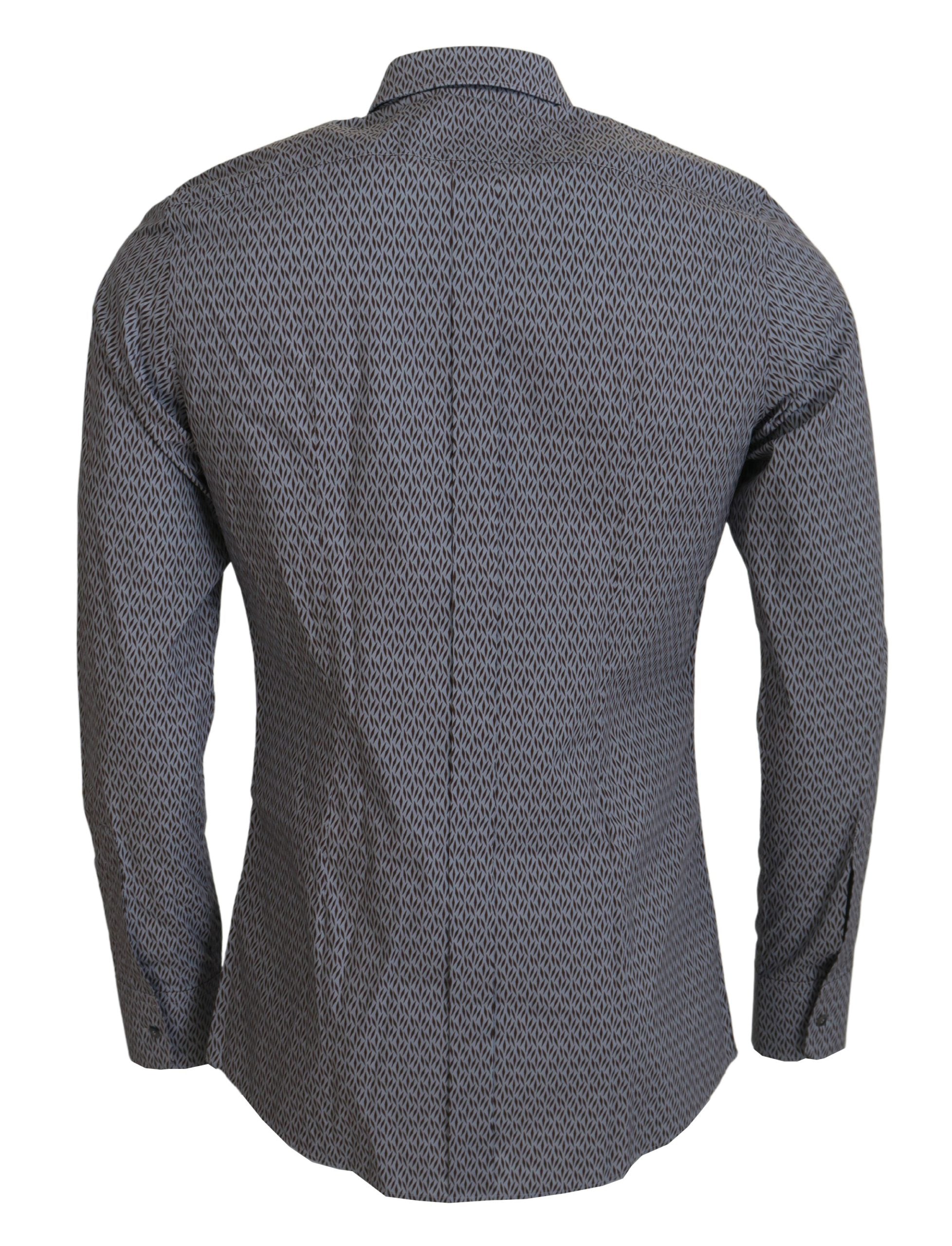 Gray Brown GOLD Slim Fit Dress Formal Shirt - ventzia