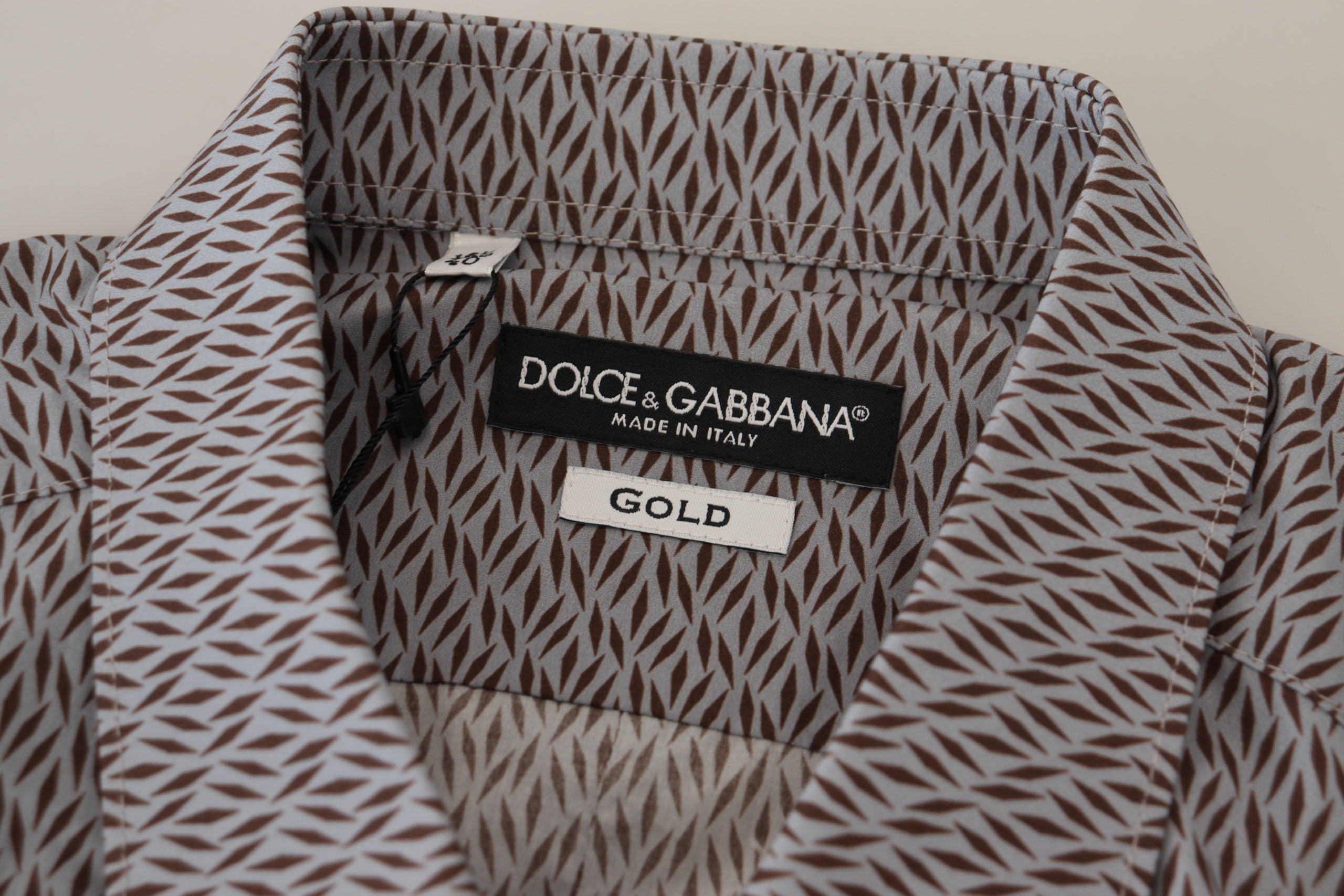 Gray Brown GOLD Slim Fit Dress Formal Shirt - ventzia