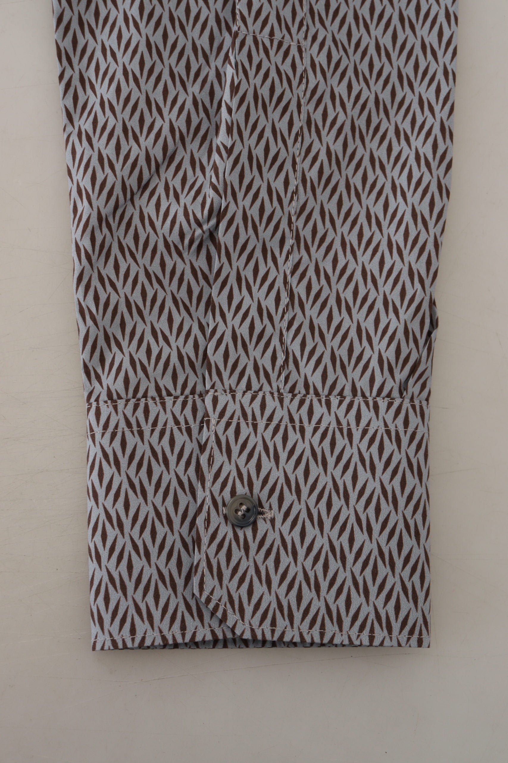 Gray Brown GOLD Slim Fit Dress Formal Shirt - ventzia