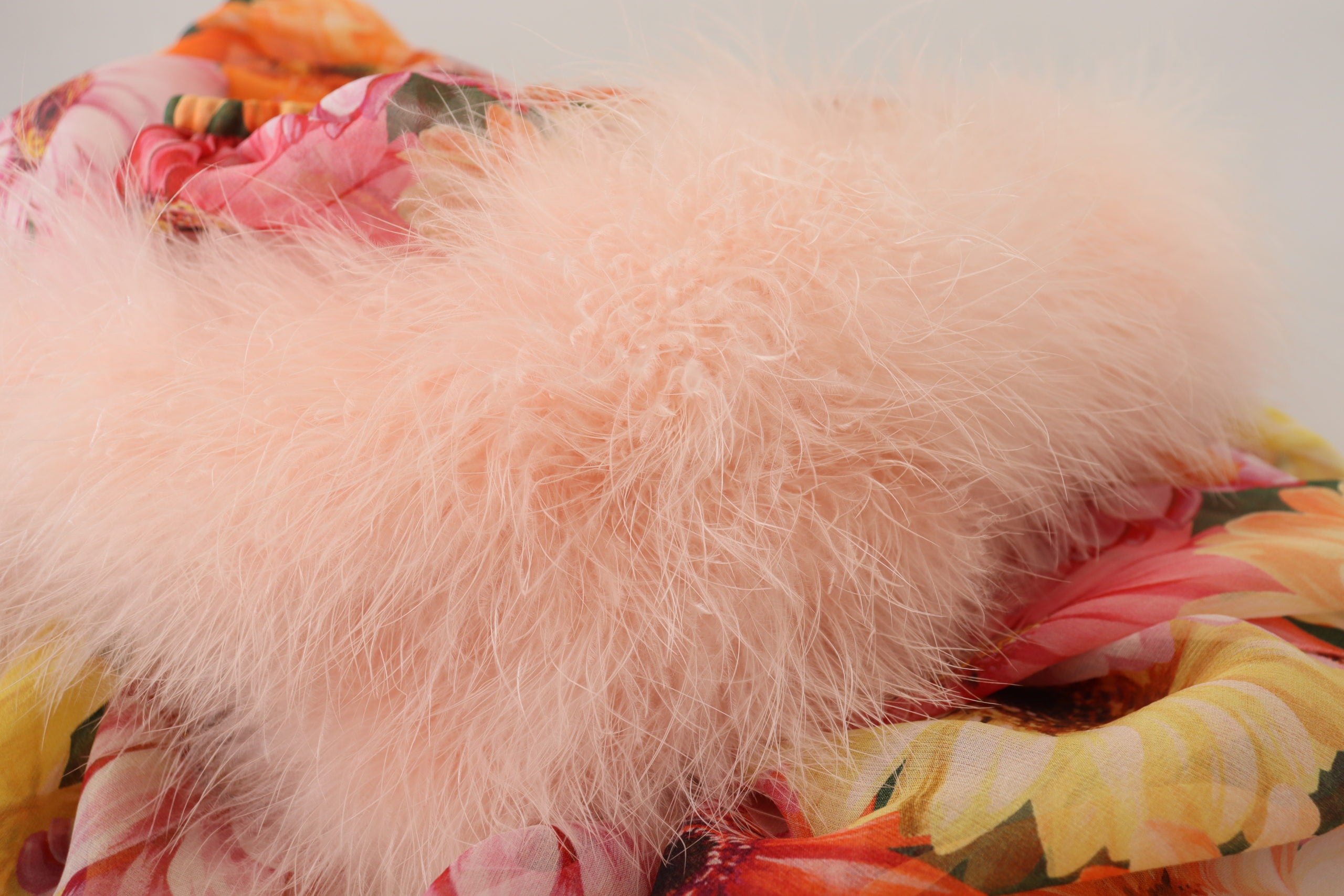 Multicolor Floral Fur Shearling Blouse Top - ventzia