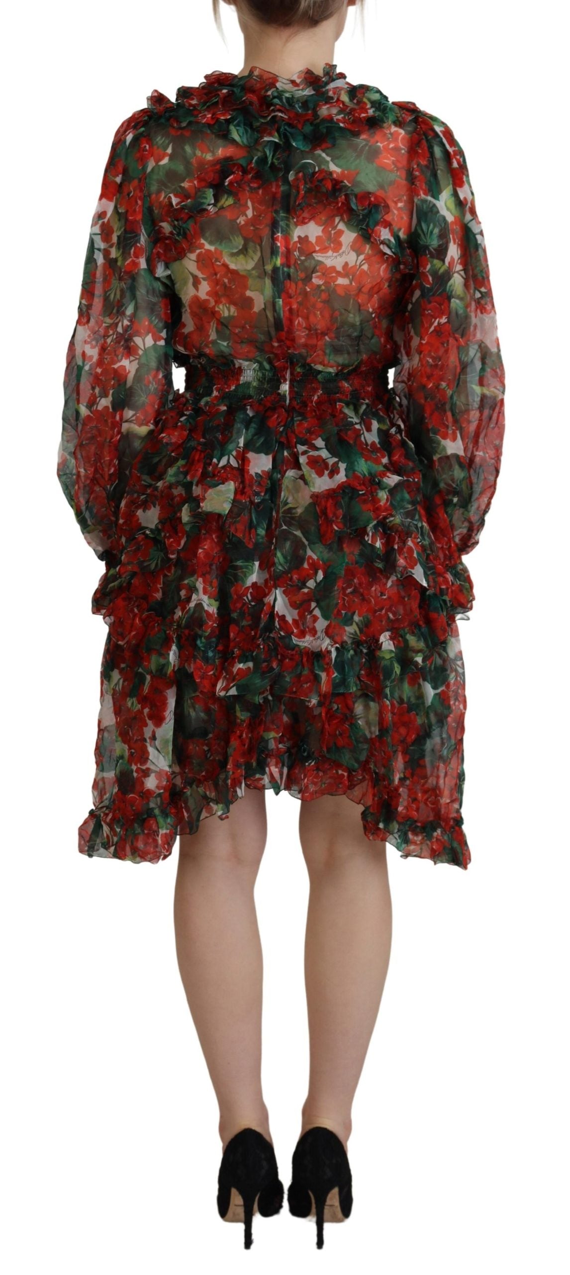 Multicolor Geranium A-line Knee Length Dress - ventzia