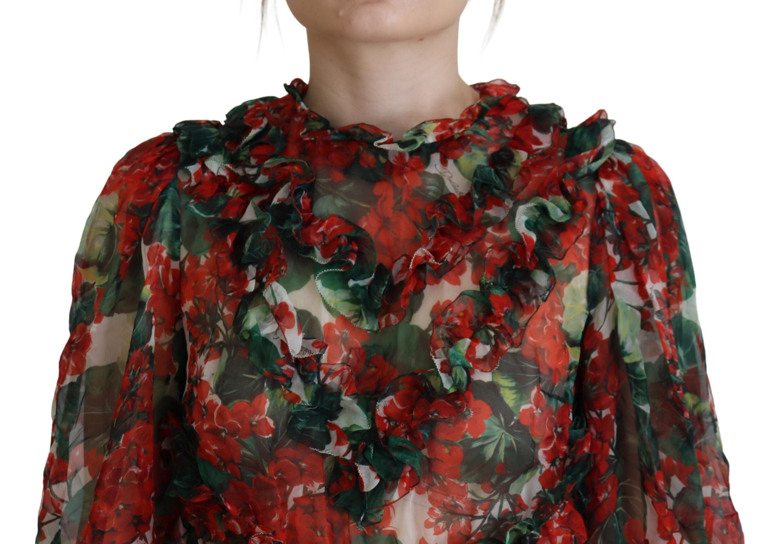 Multicolor Geranium A-line Knee Length Dress - ventzia