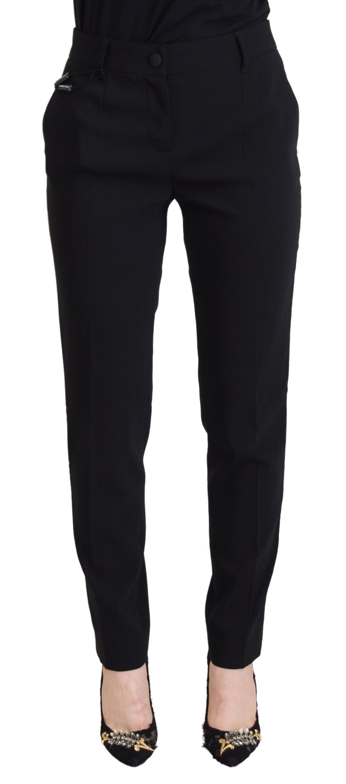 Black High Waist Women Pants - ventzia