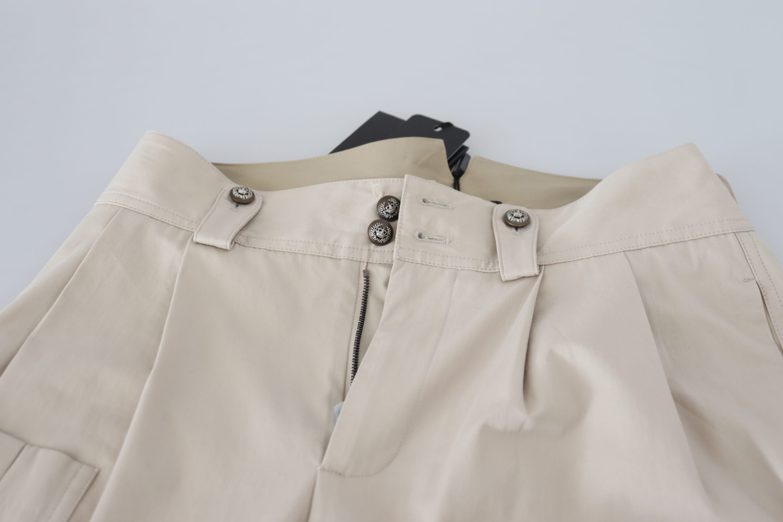 Beige High Waist Women Pants - ventzia