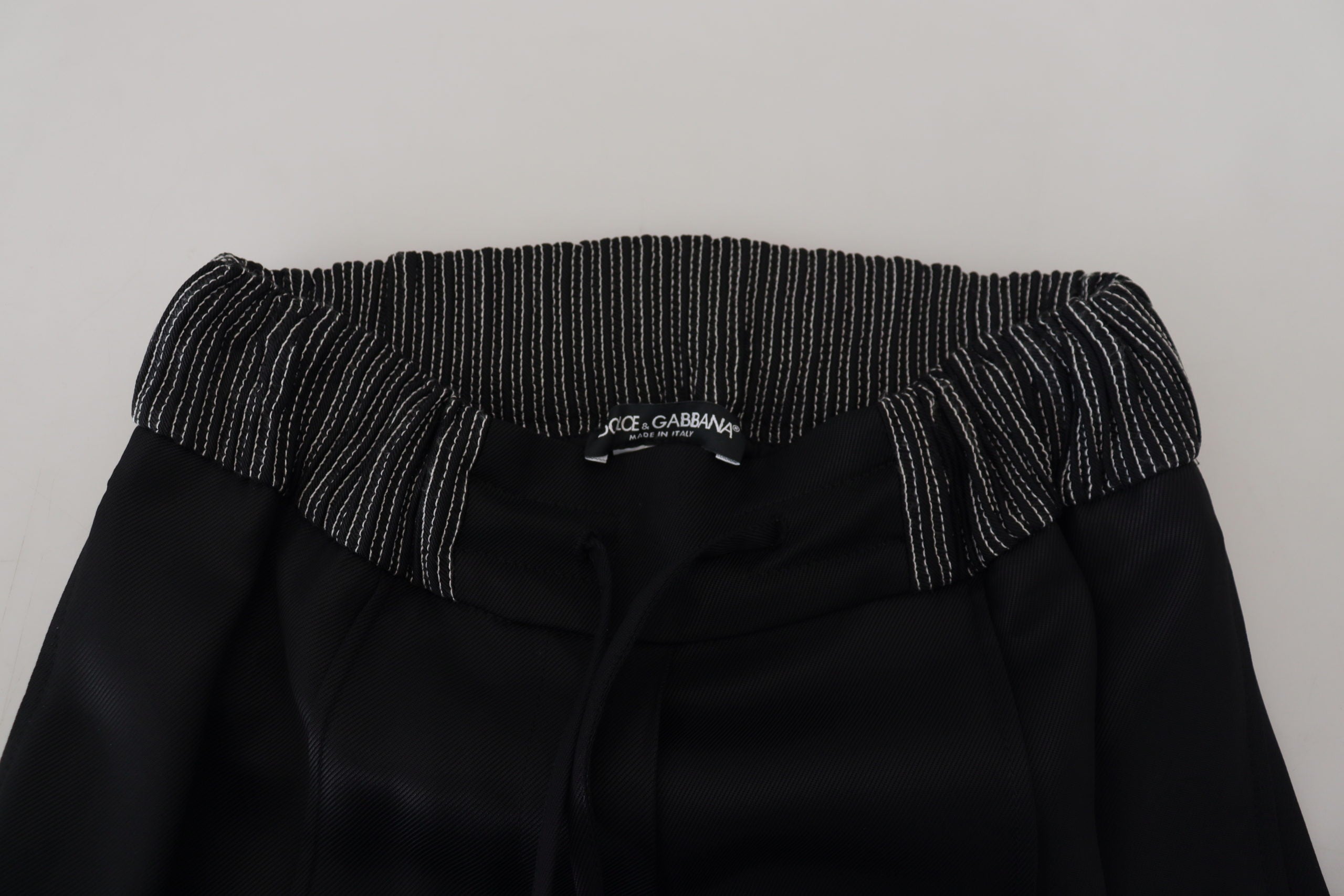 Black Straight Fit Cotton Pants - ventzia