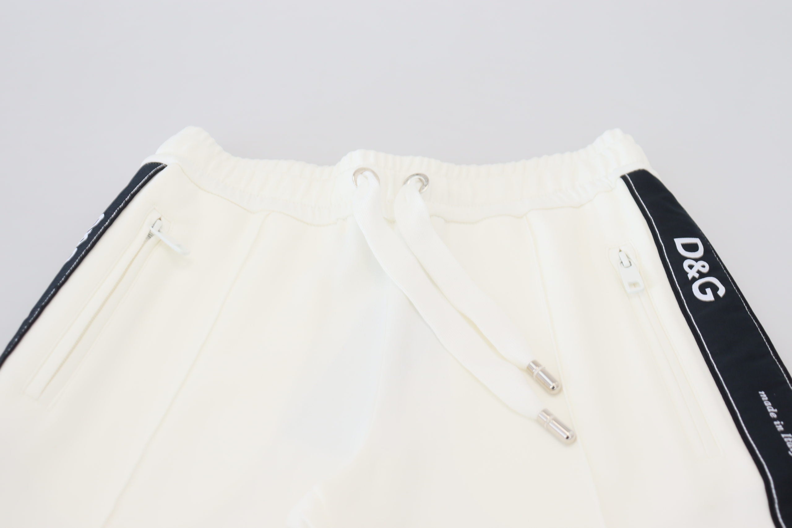 White DG Logo Sweatpants Pants - ventzia