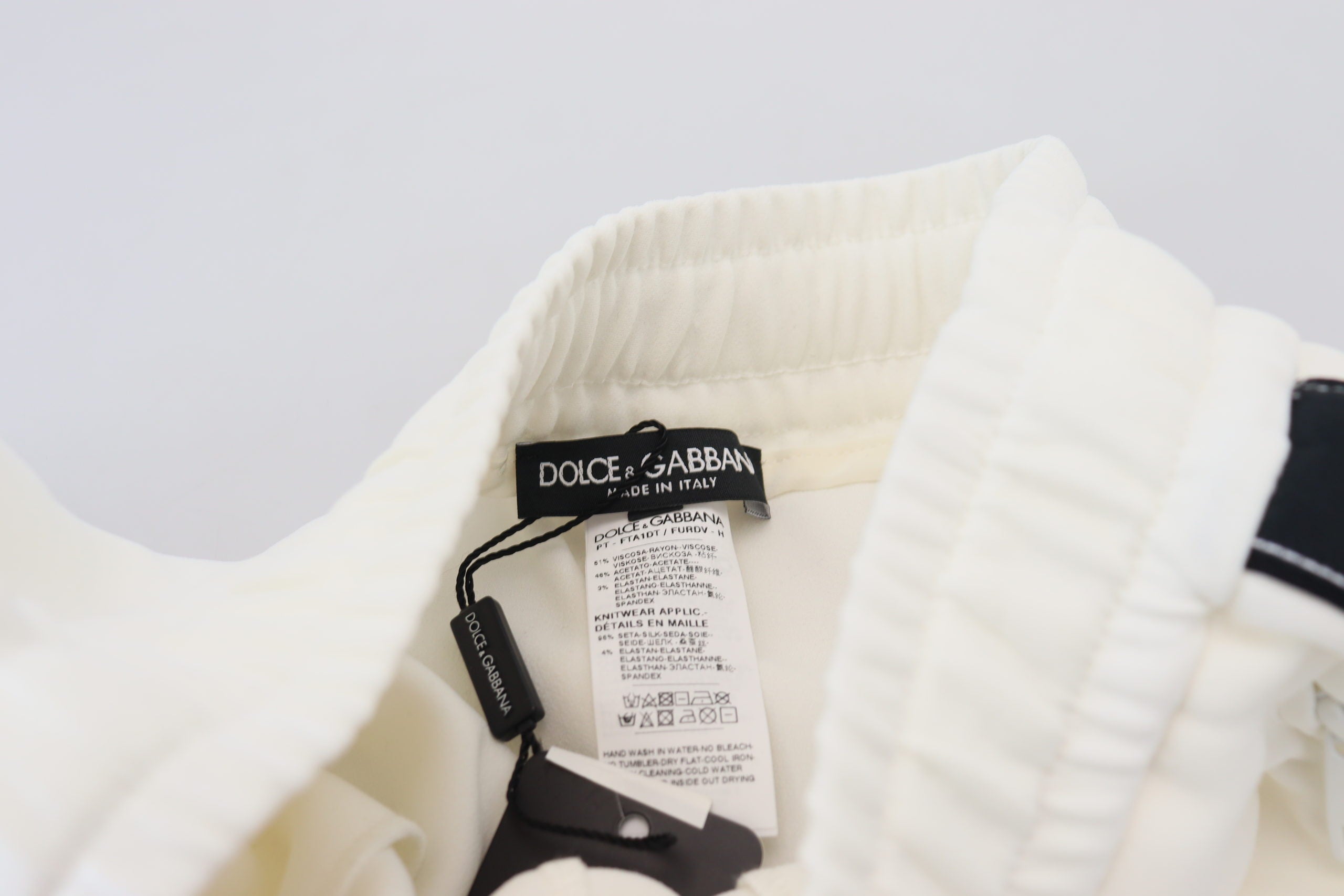 White DG Logo Sweatpants Pants - ventzia