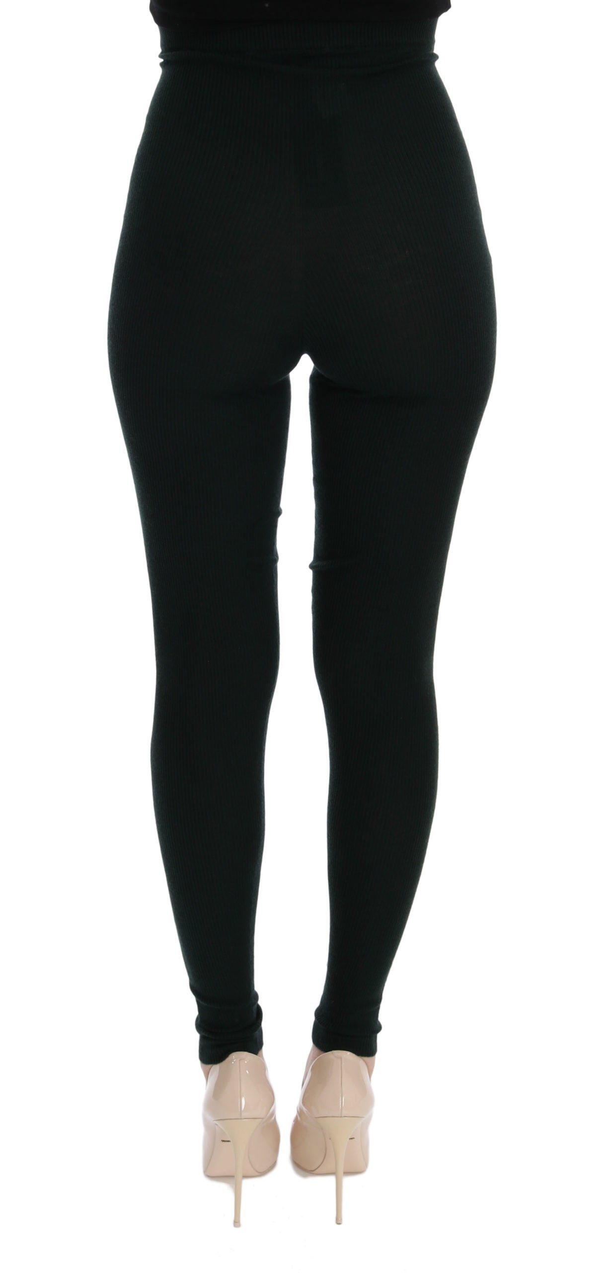 Green Cashmere Skinny Women Pants - ventzia