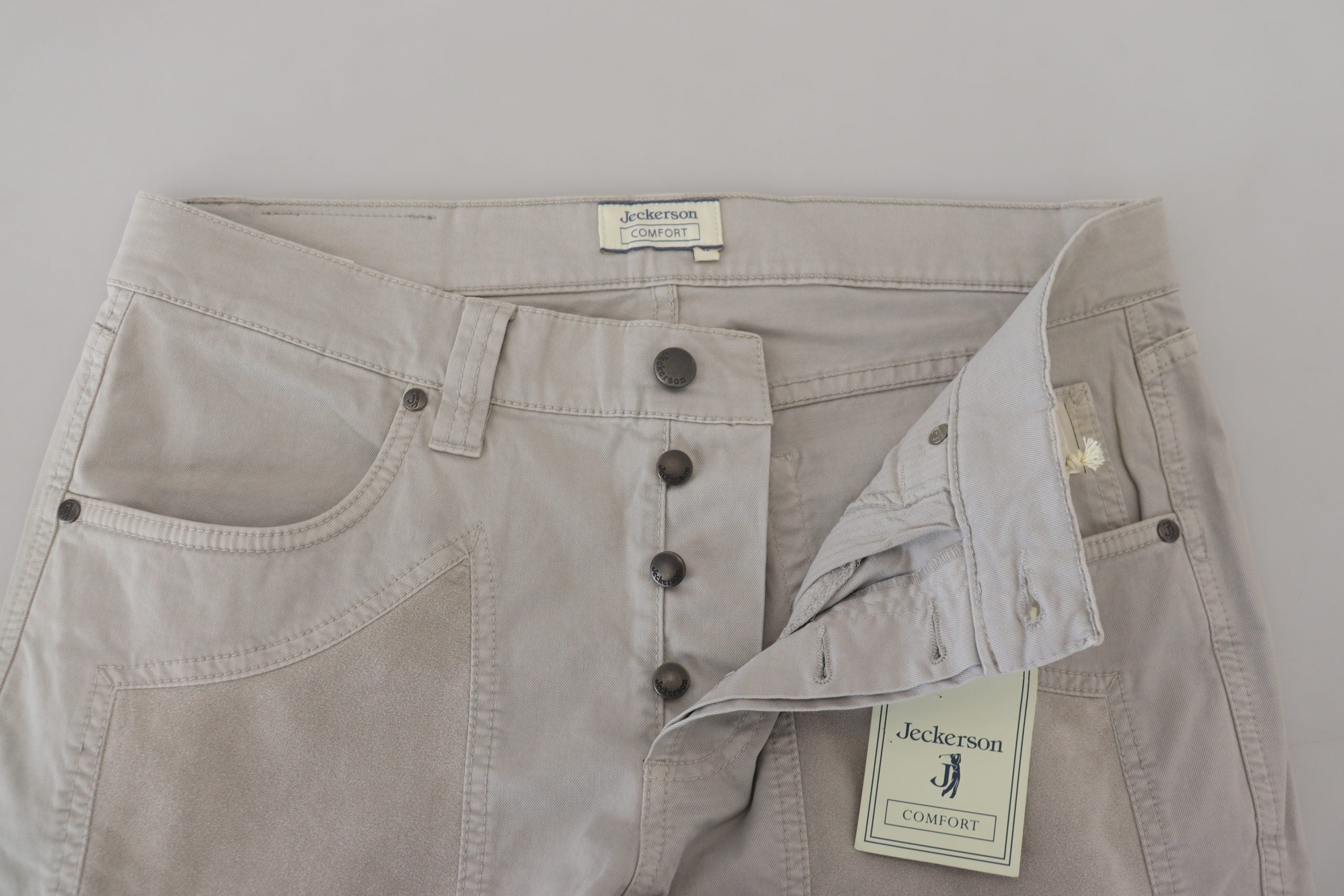 Gray Cotton Tapered Men Casual Pants - ventzia