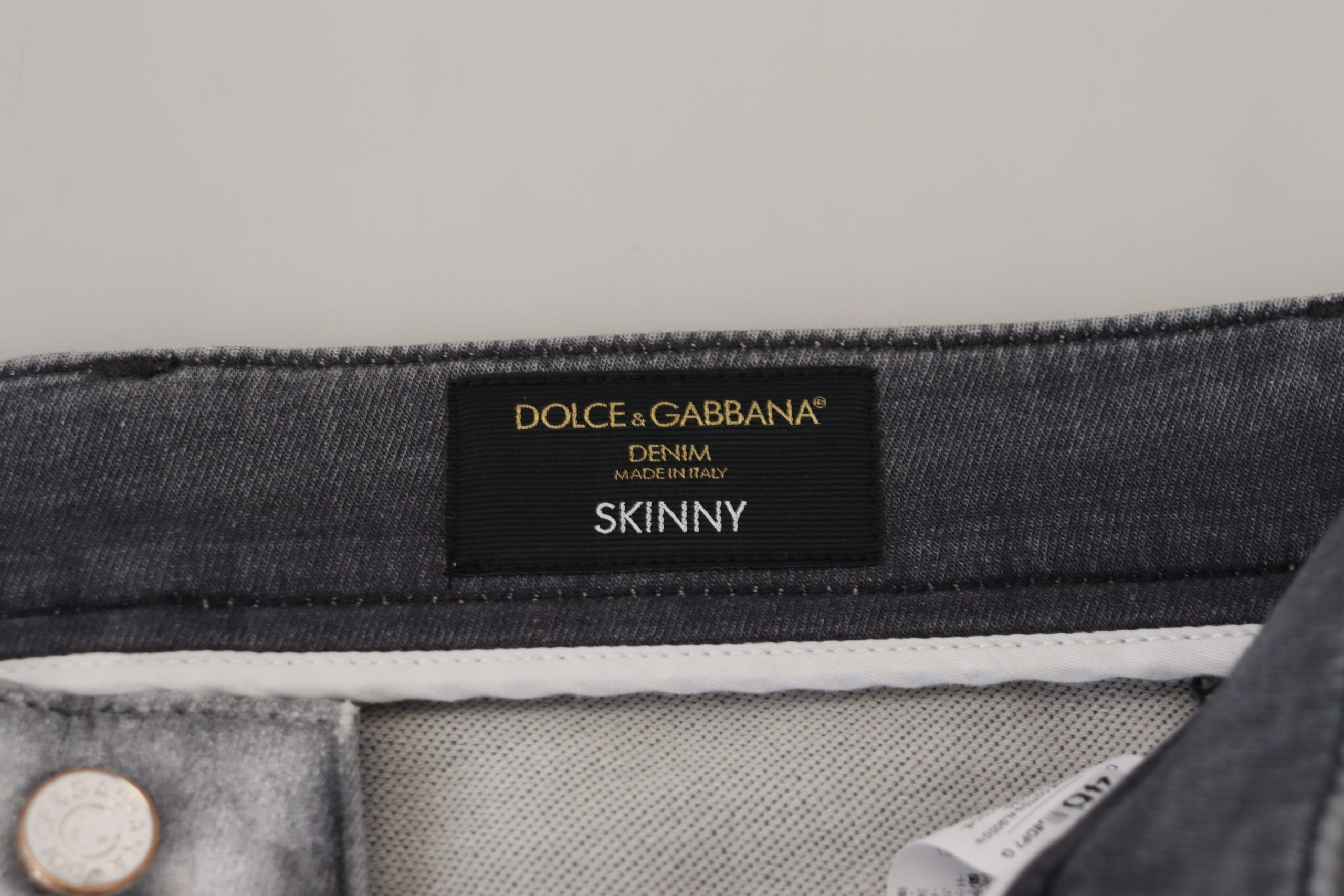 Gray Washed Skinny Men Denim Jeans - ventzia