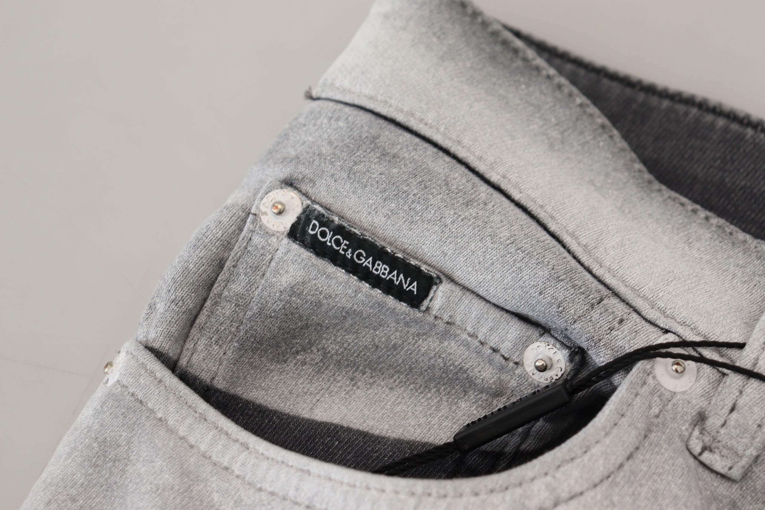 Gray Washed Skinny Men Denim Jeans - ventzia