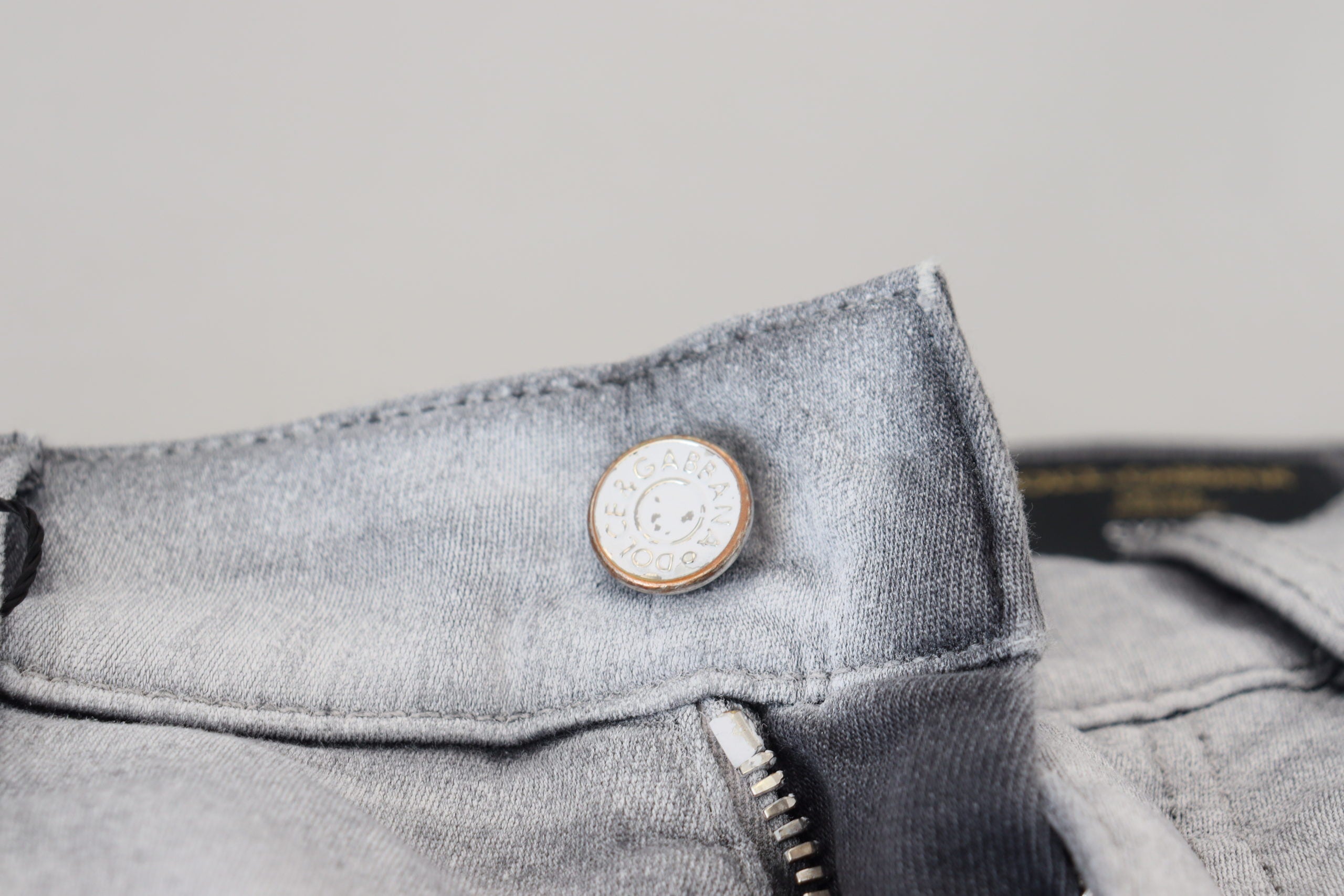 Gray Washed Skinny Men Denim Jeans - ventzia