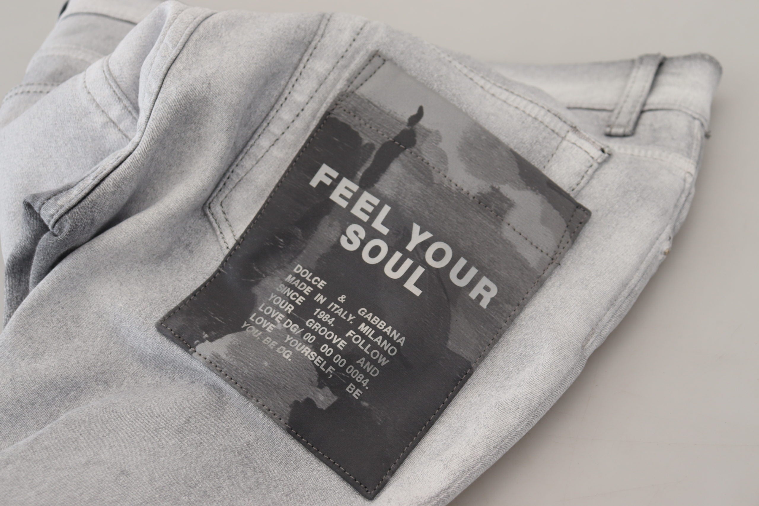 Gray Washed Skinny Men Denim Jeans - ventzia