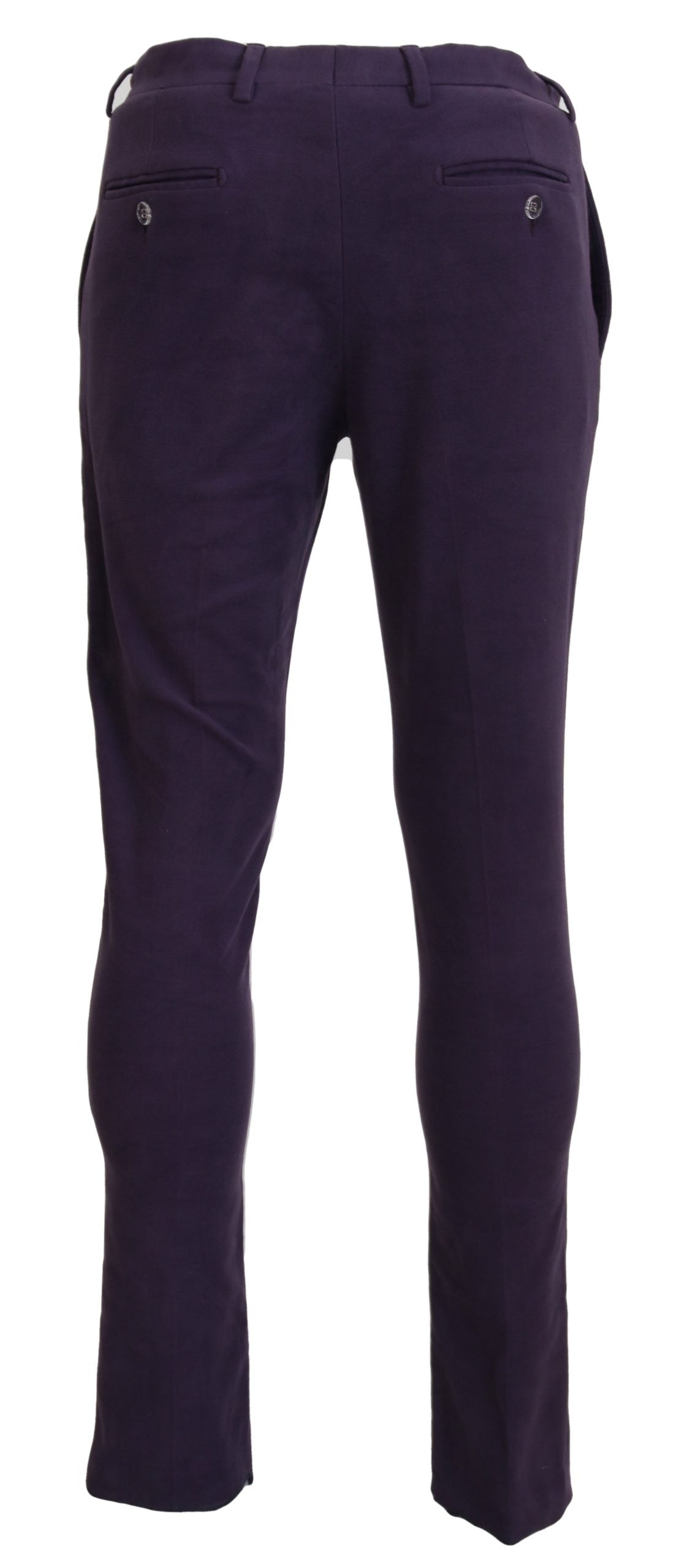 Purple Pure Cotton Tapered Mens Pants - ventzia