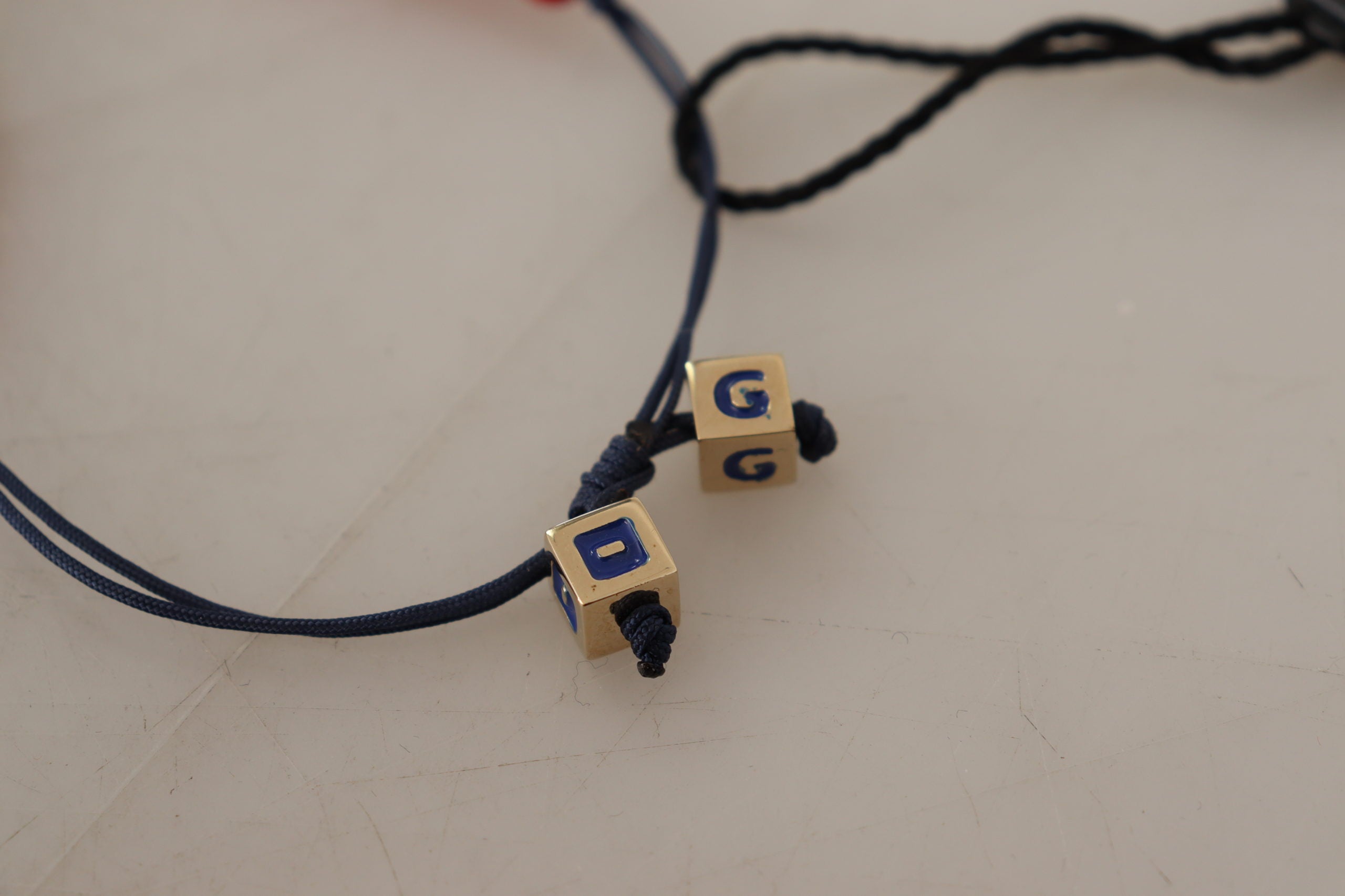 Red Blue Beaded DG LOVES LONDON Flag Branded Bracelet - ventzia