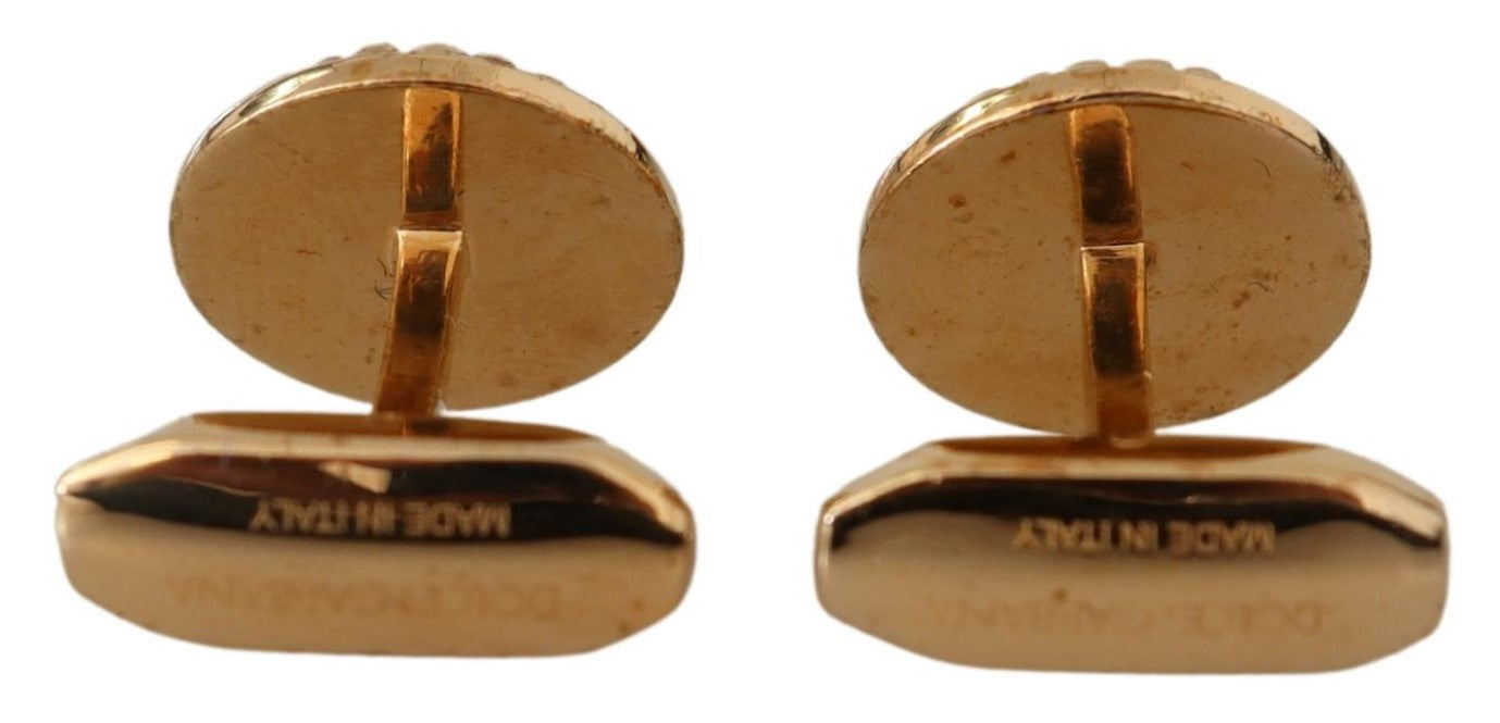 Gold Plated Brass Round Pin Men Cufflinks - ventzia