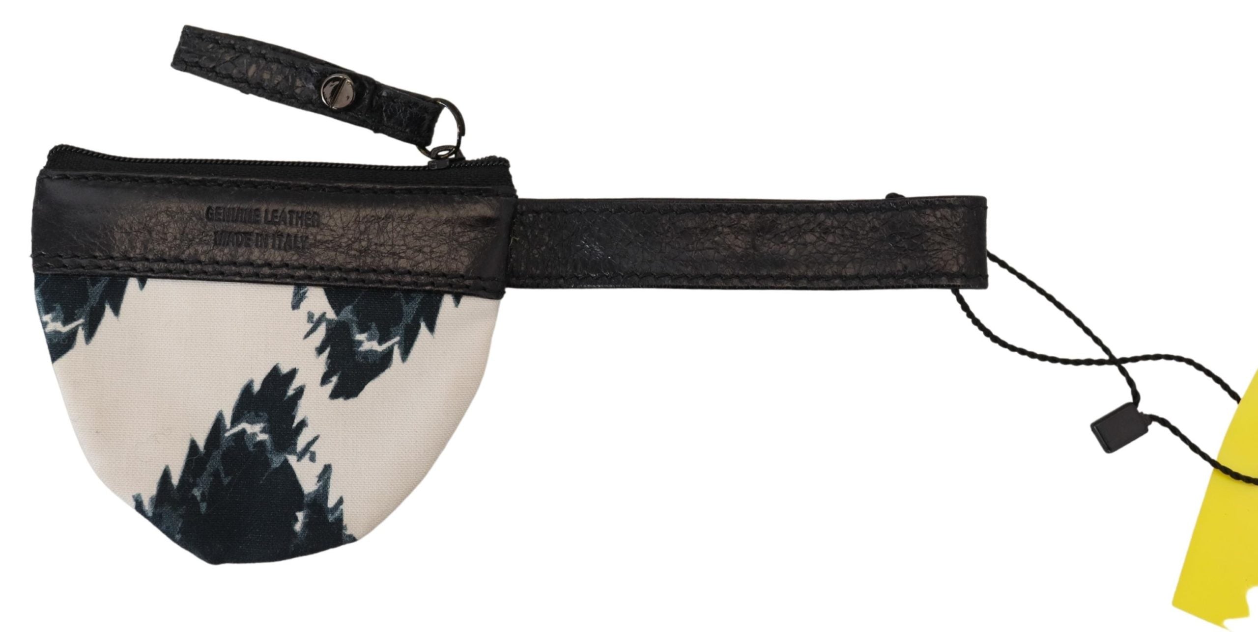 White Genuine Leather Coin Purse Strap Wallet - ventzia