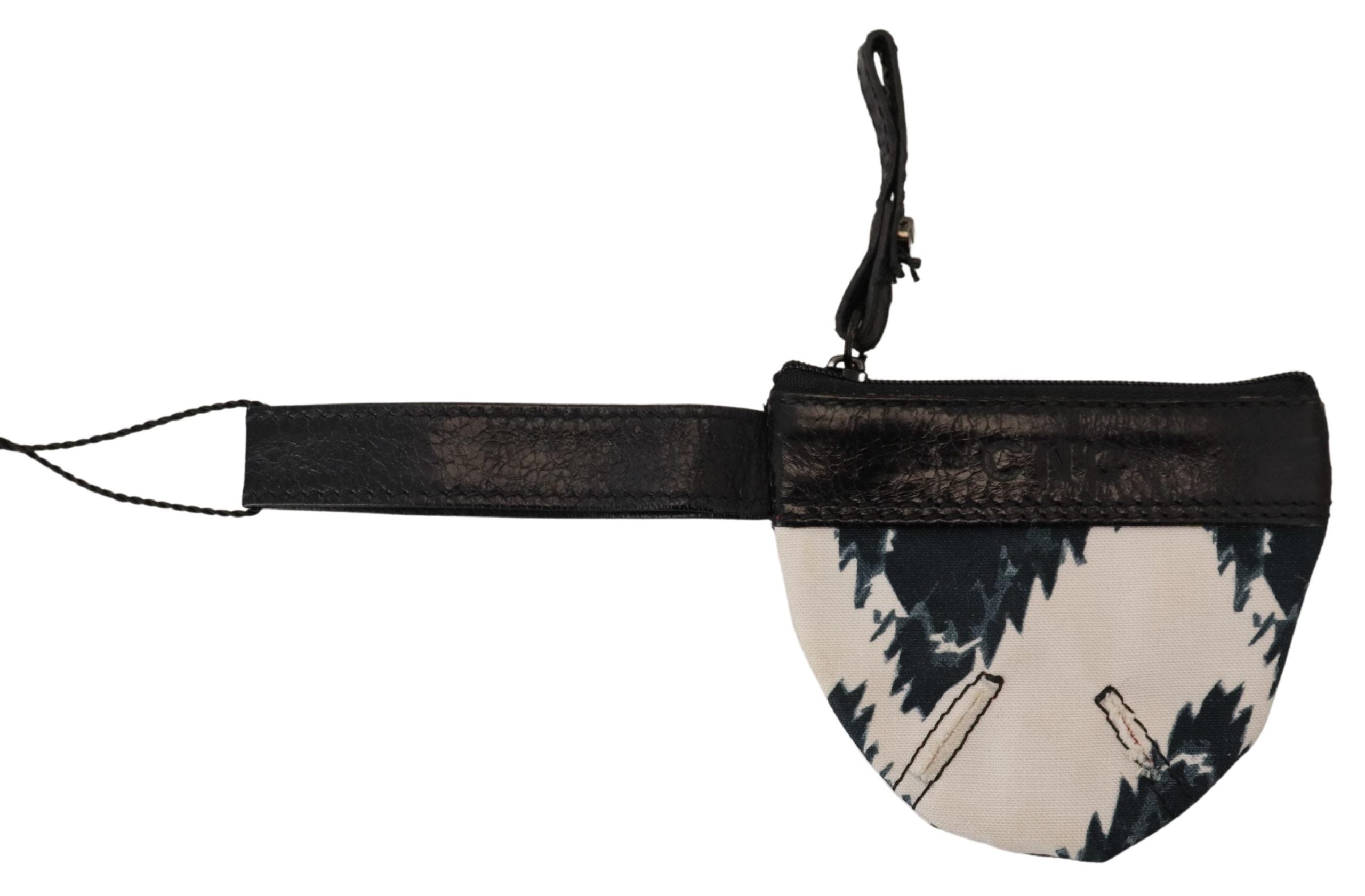 White Genuine Leather Coin Purse Strap Wallet - ventzia