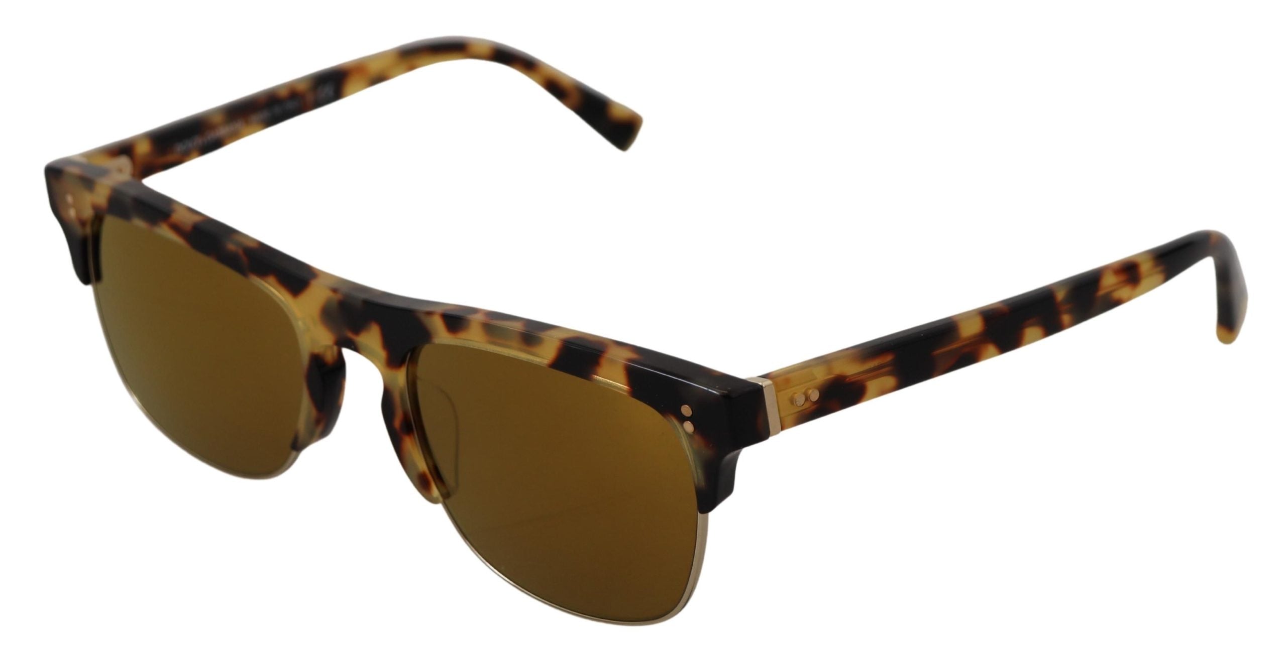Brown Gold Acetate Havana DG430A Sunglasses - ventzia