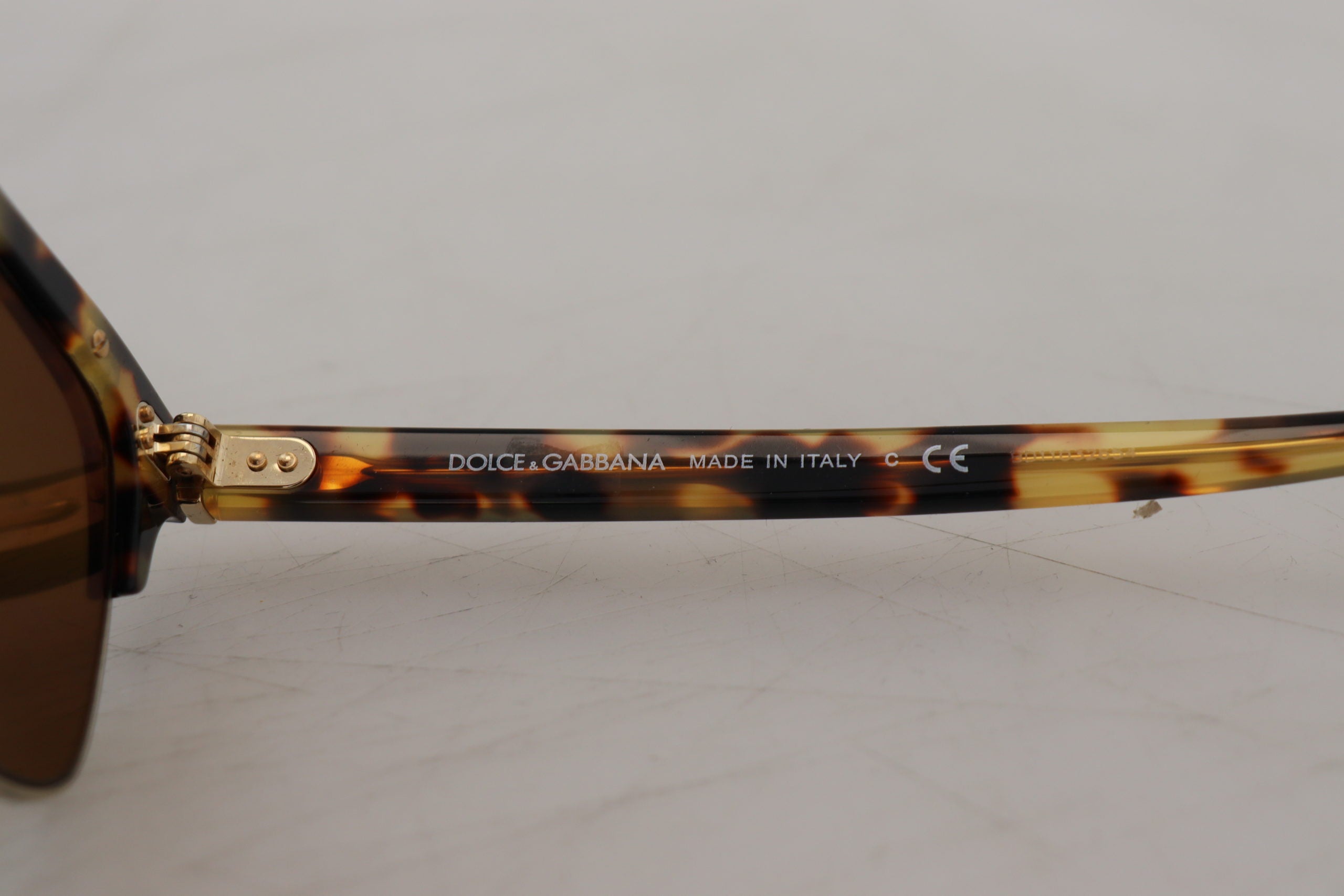 Brown Gold Acetate Havana DG430A Sunglasses - ventzia