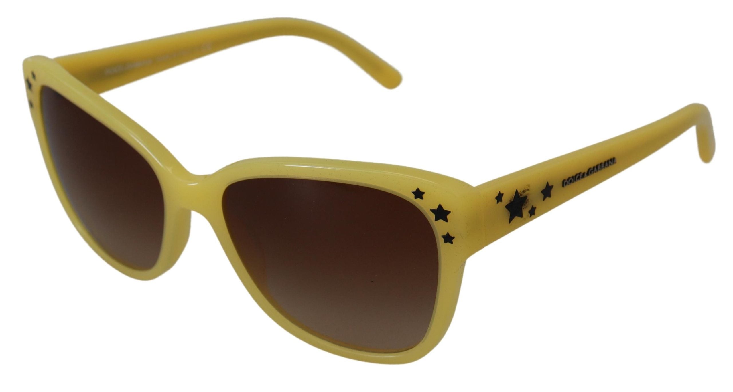 Yellow Acetate Frame Stars Embellishment DG4124 Sunglasses - ventzia