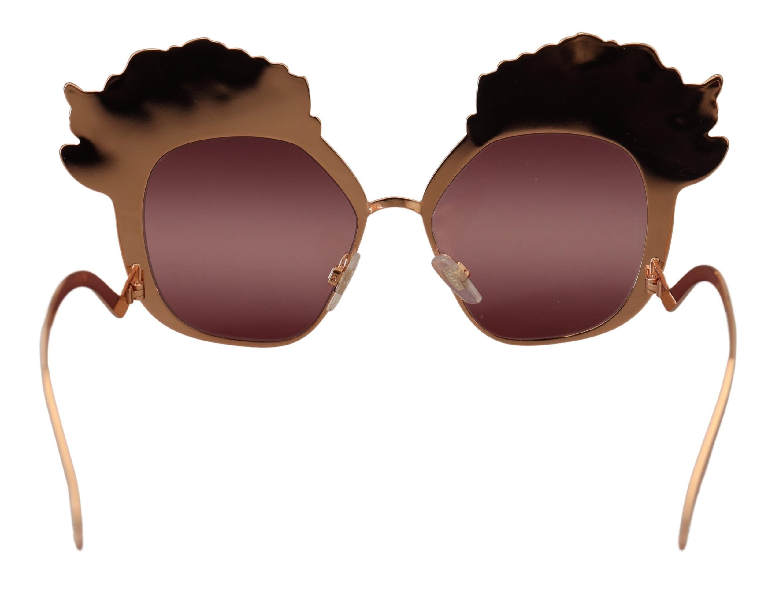 Pink Gold Rose Sequin Embroidery DG2202 Sunglasses - ventzia