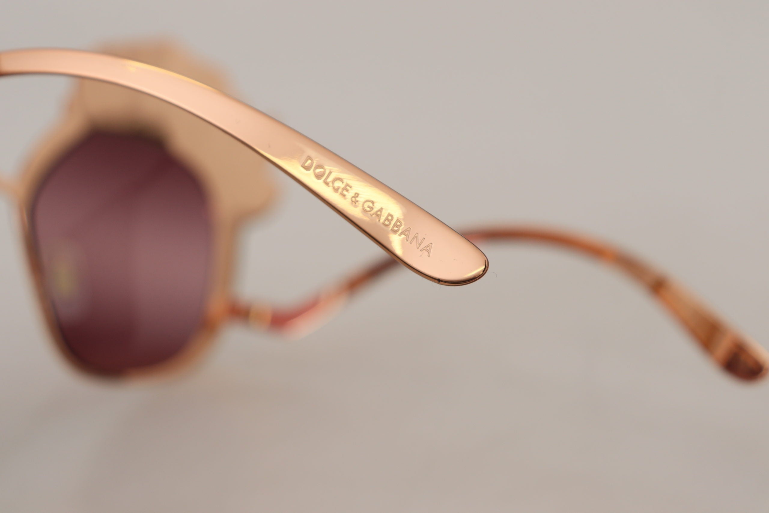 Pink Gold Rose Sequin Embroidery DG2202 Sunglasses - ventzia