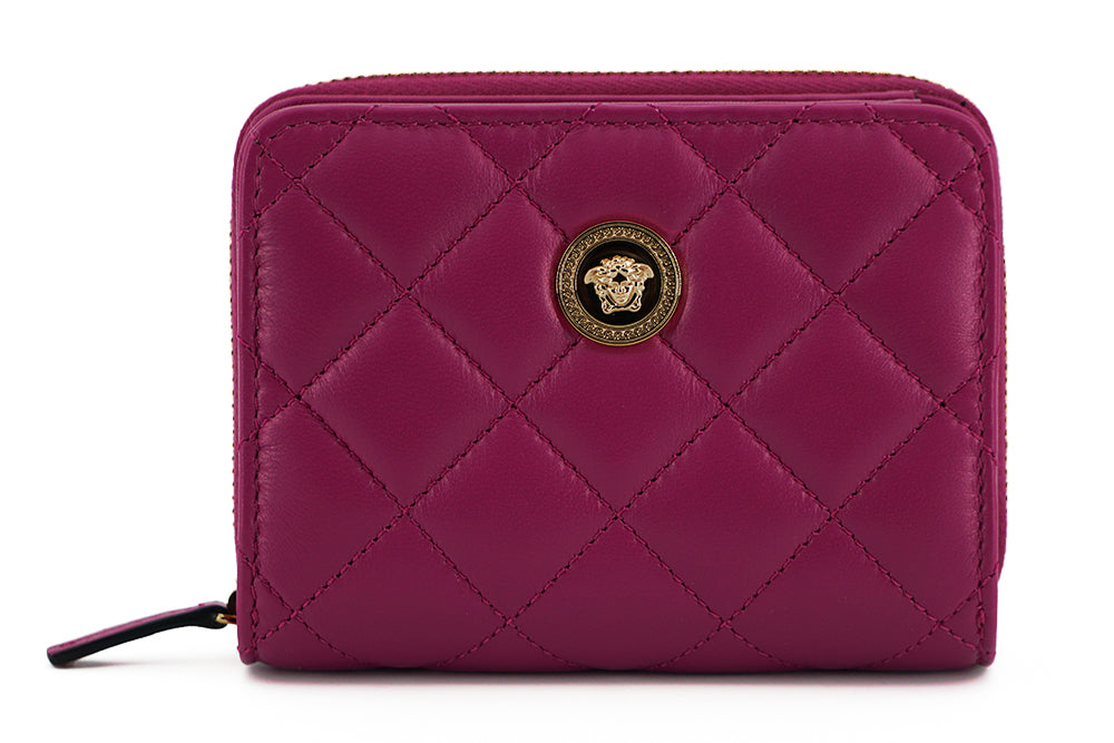 Elegant Purple Quilted Leather Wallet - ventzia